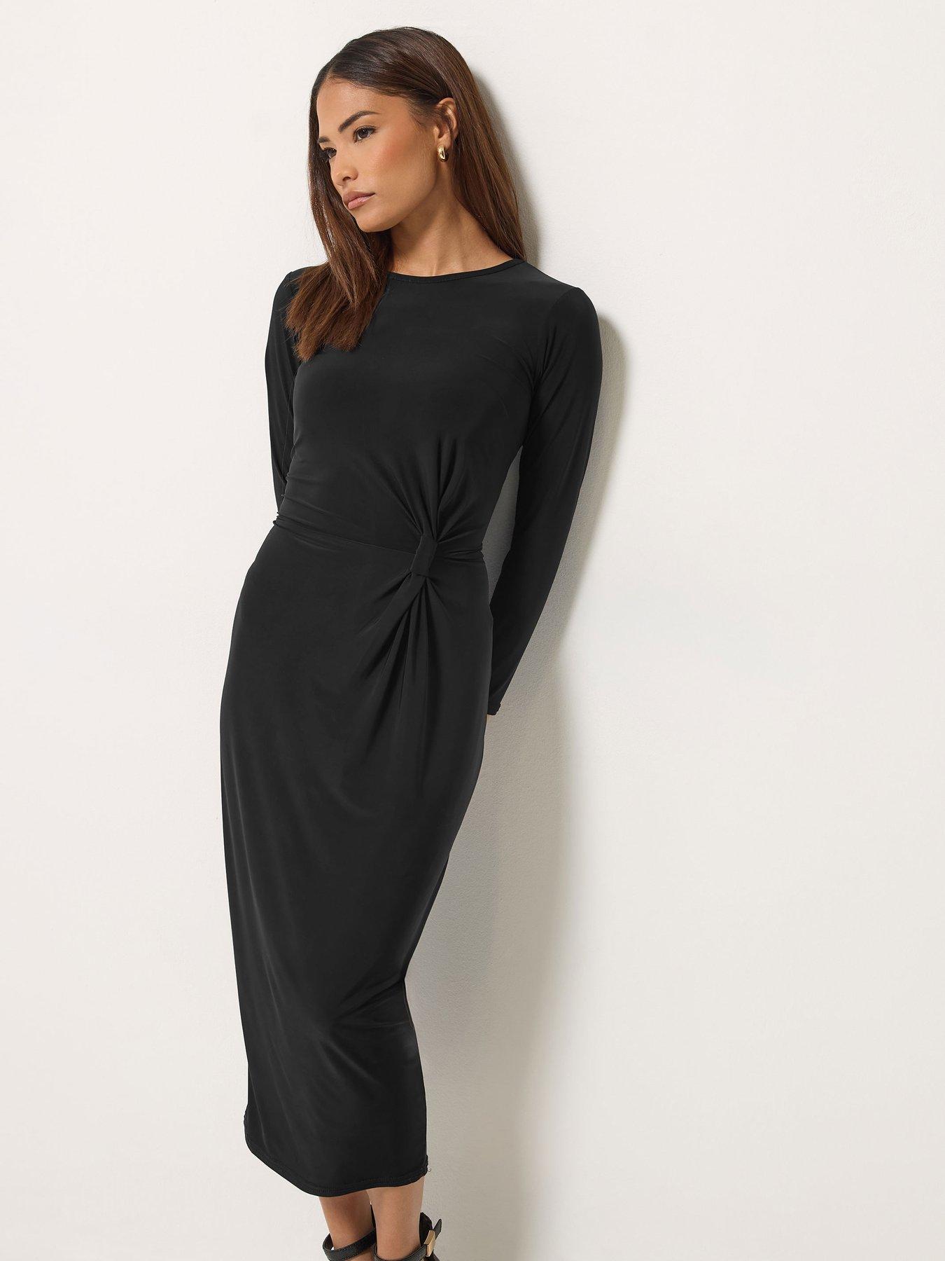 PixieGirl Petite Knot Detail Midi Dress