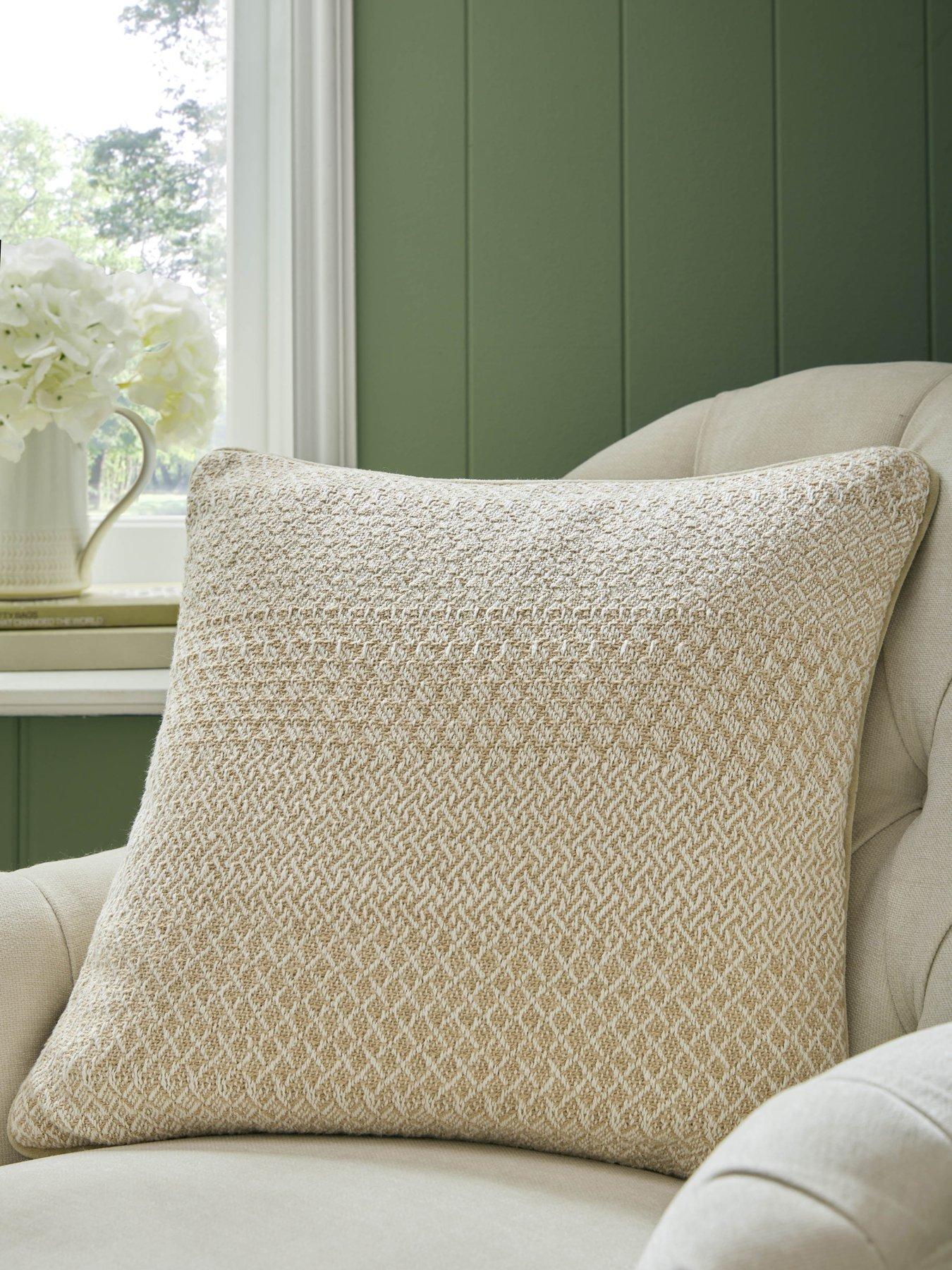 Image 1 of 4 of Laura Ashley Kempley Woven Microfibre Filled Cushion 45cm X 45cm