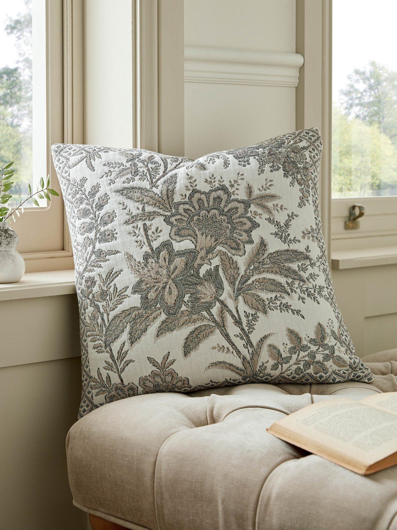 Laura Ashley Marlbrook Jacquard Microfibre Filled Cushion 45cm X 45cm