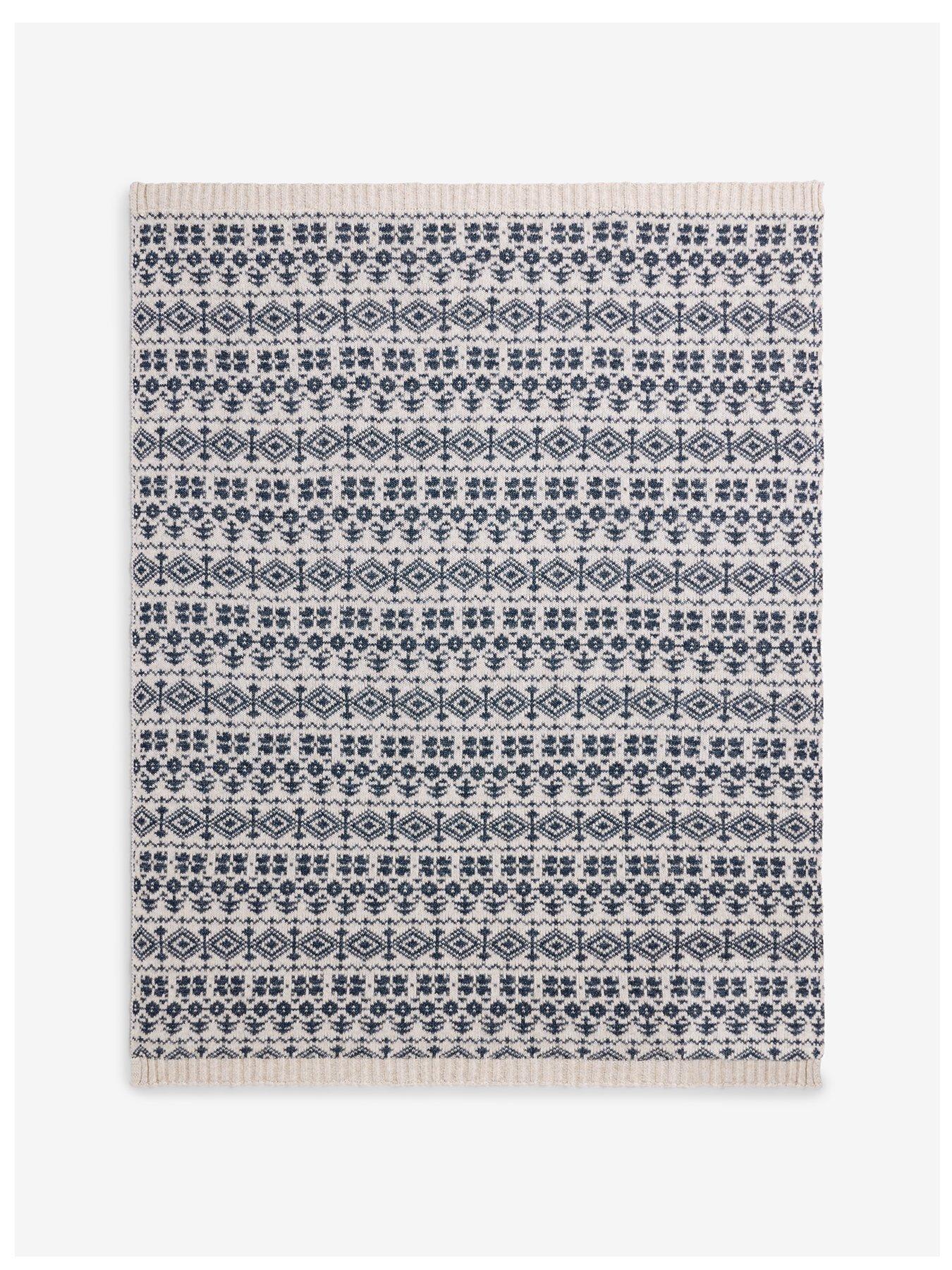 Laura Ashley Selsey Fair Isle Throw 130cm X 170cm