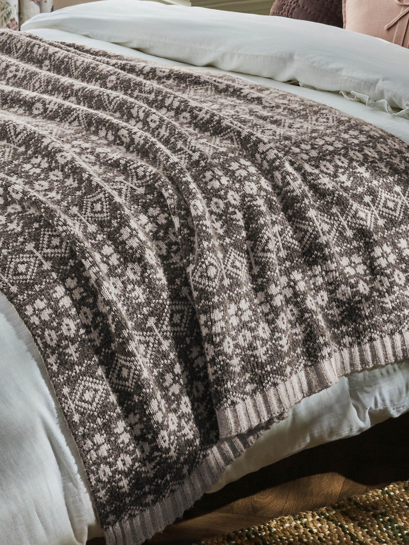 Laura Ashley Selsey Fair Isle Throw 130cm X 170cm