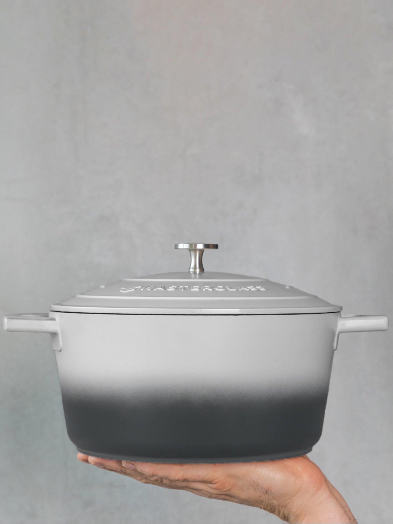 Image 1 of 7 of MasterClass 4 Litre Casserole Dish With Lid - Ombre Grey
