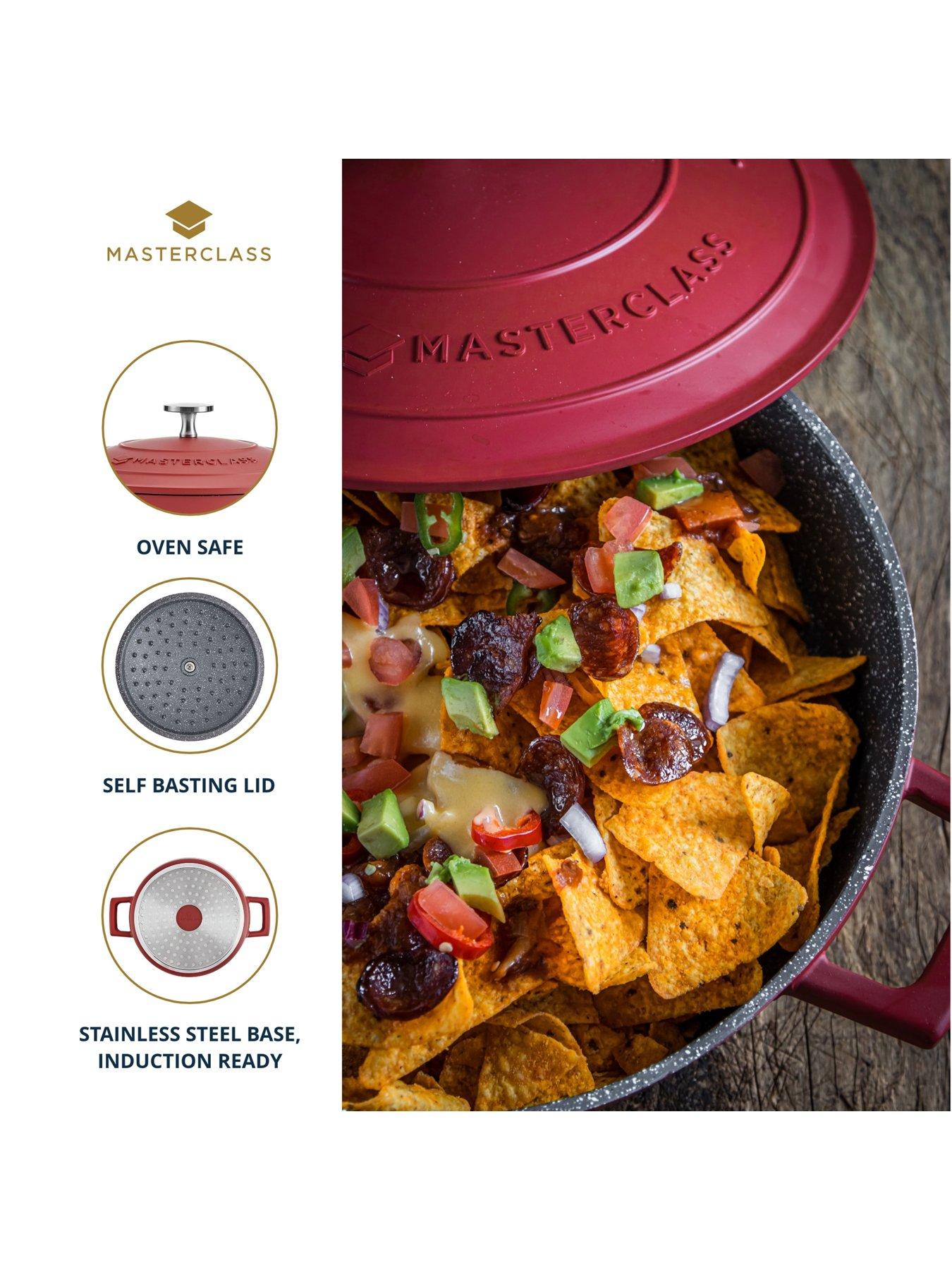 Image 7 of 8 of MasterClass Shallow 4 Litre Casserole Dish With Lid - Red