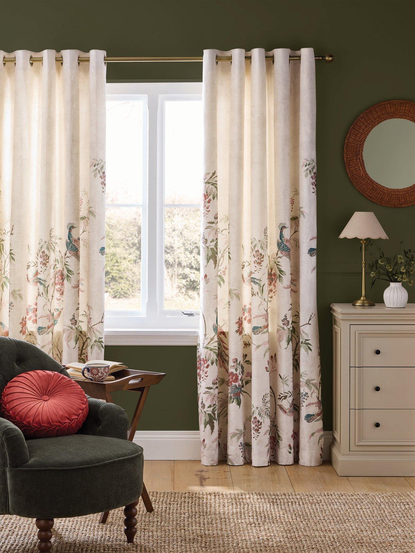 Laura Ashley Attleton Lined Eyelet Curtains