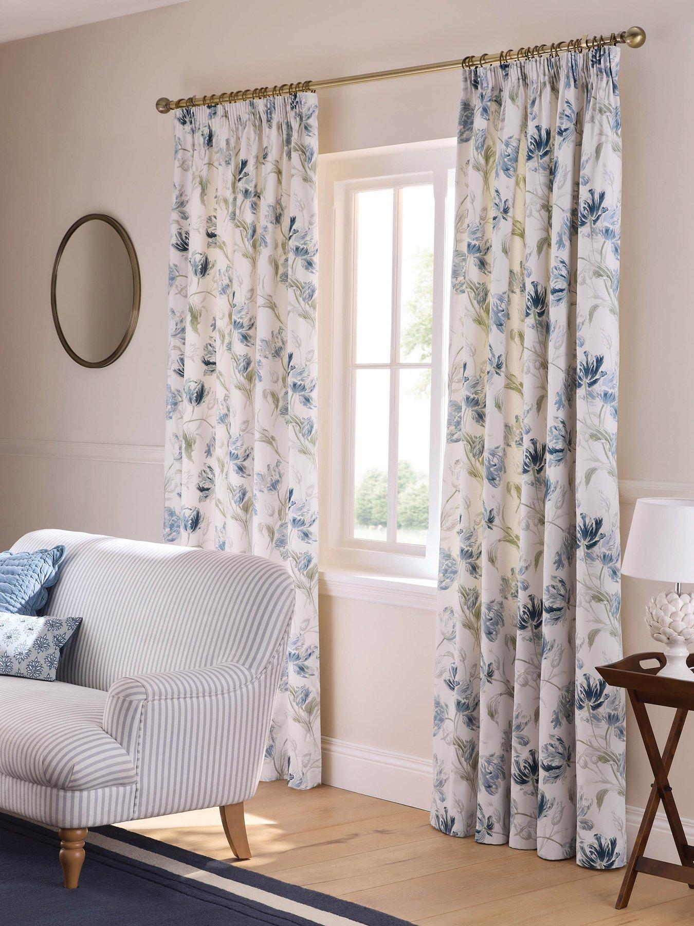 Laura Ashley Gosford Lined Pencil Pleat Curtains