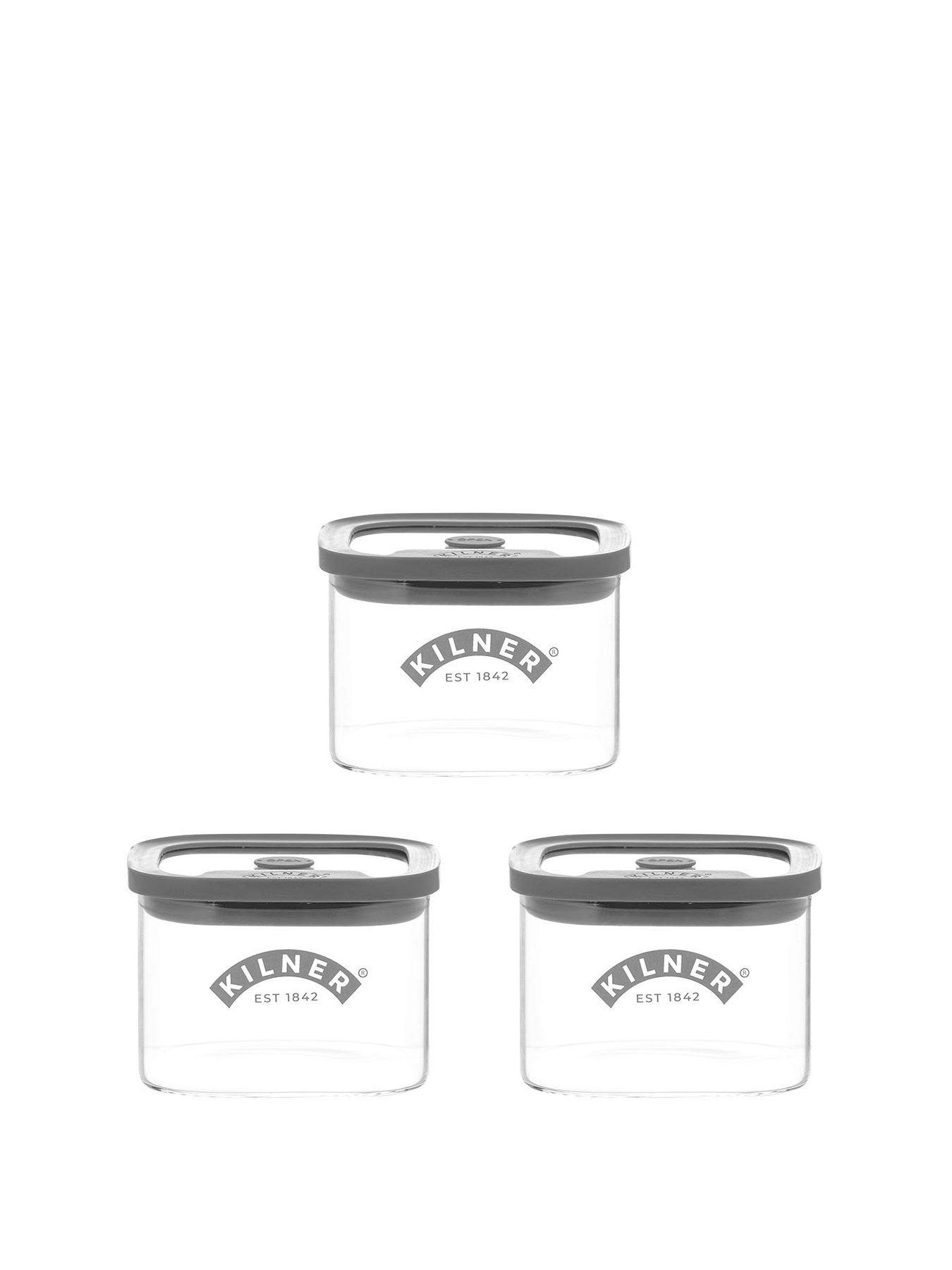 Image 2 of 5 of KILNER Fresh Storage 0.5L Square Jar Set of 3