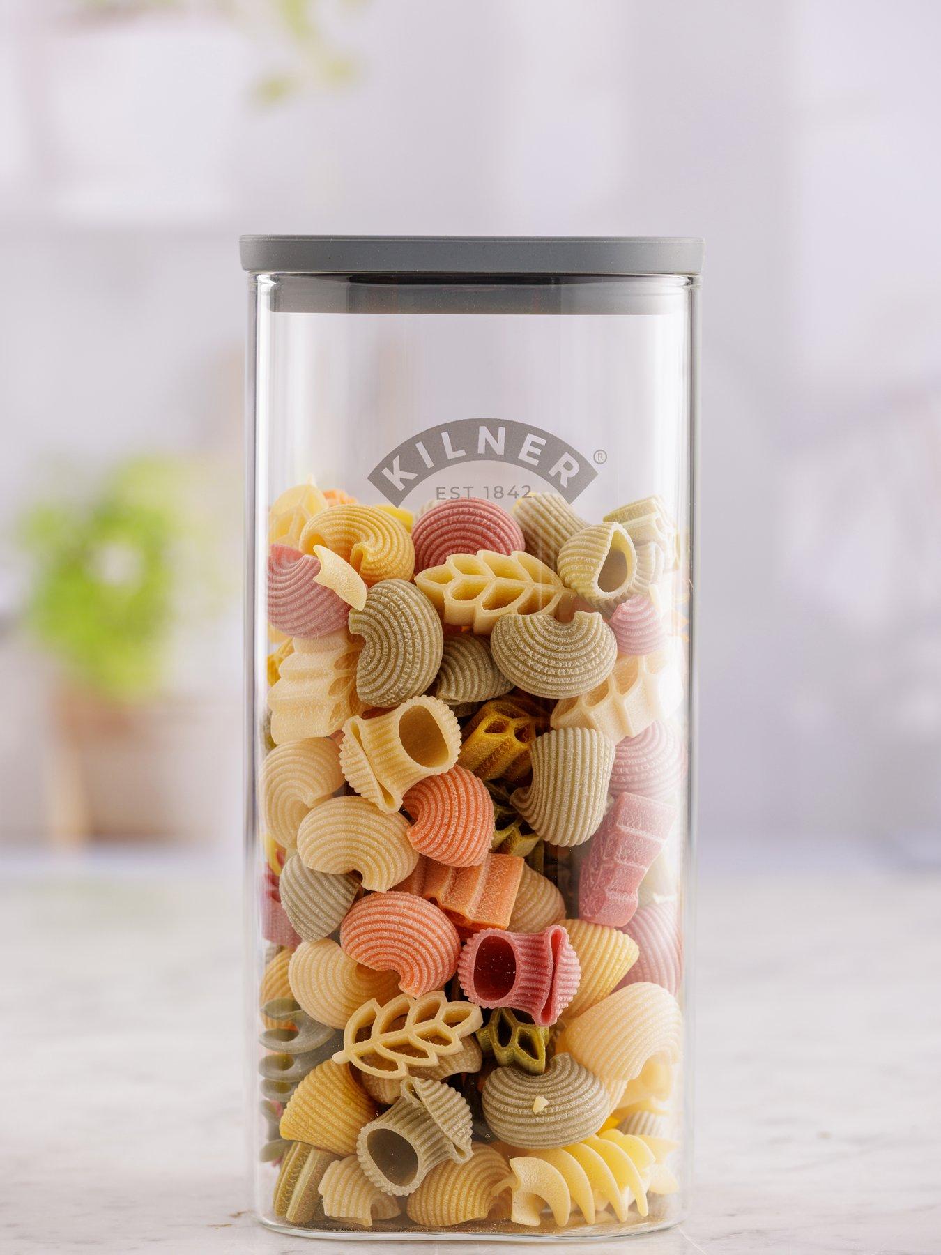 KILNER Fresh Storage 1.5L Square Jar Set of 2