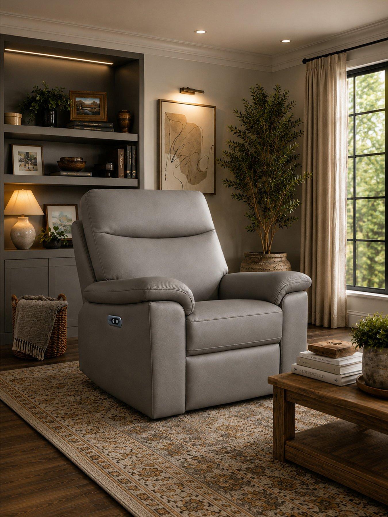 Image 1 of 5 of Aspire Toronto Leather Power Recliner - Armchair