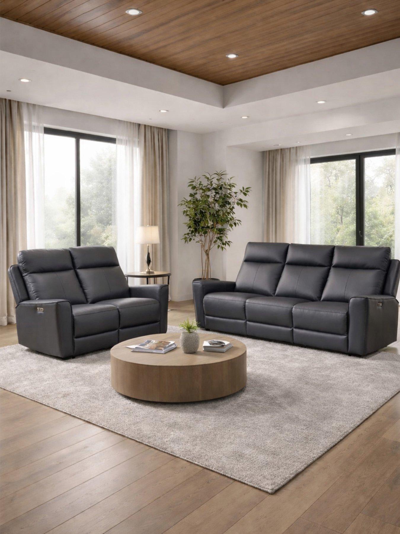 Aspire Elmhurst Leather Power Recliner - 2 + 3 Seater