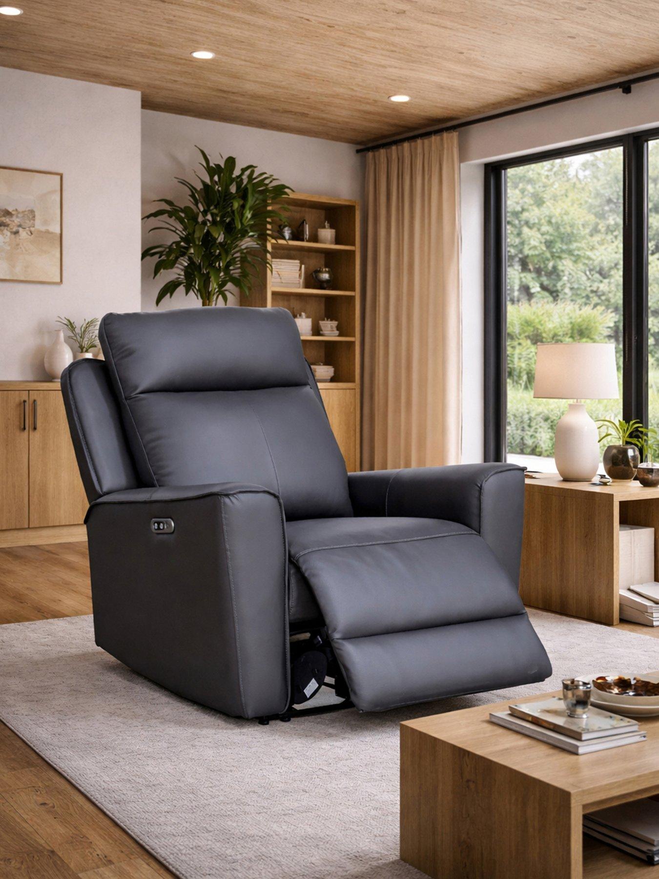 Image 4 of 7 of Aspire Elmhurst Leather Power Recliner - Armchair