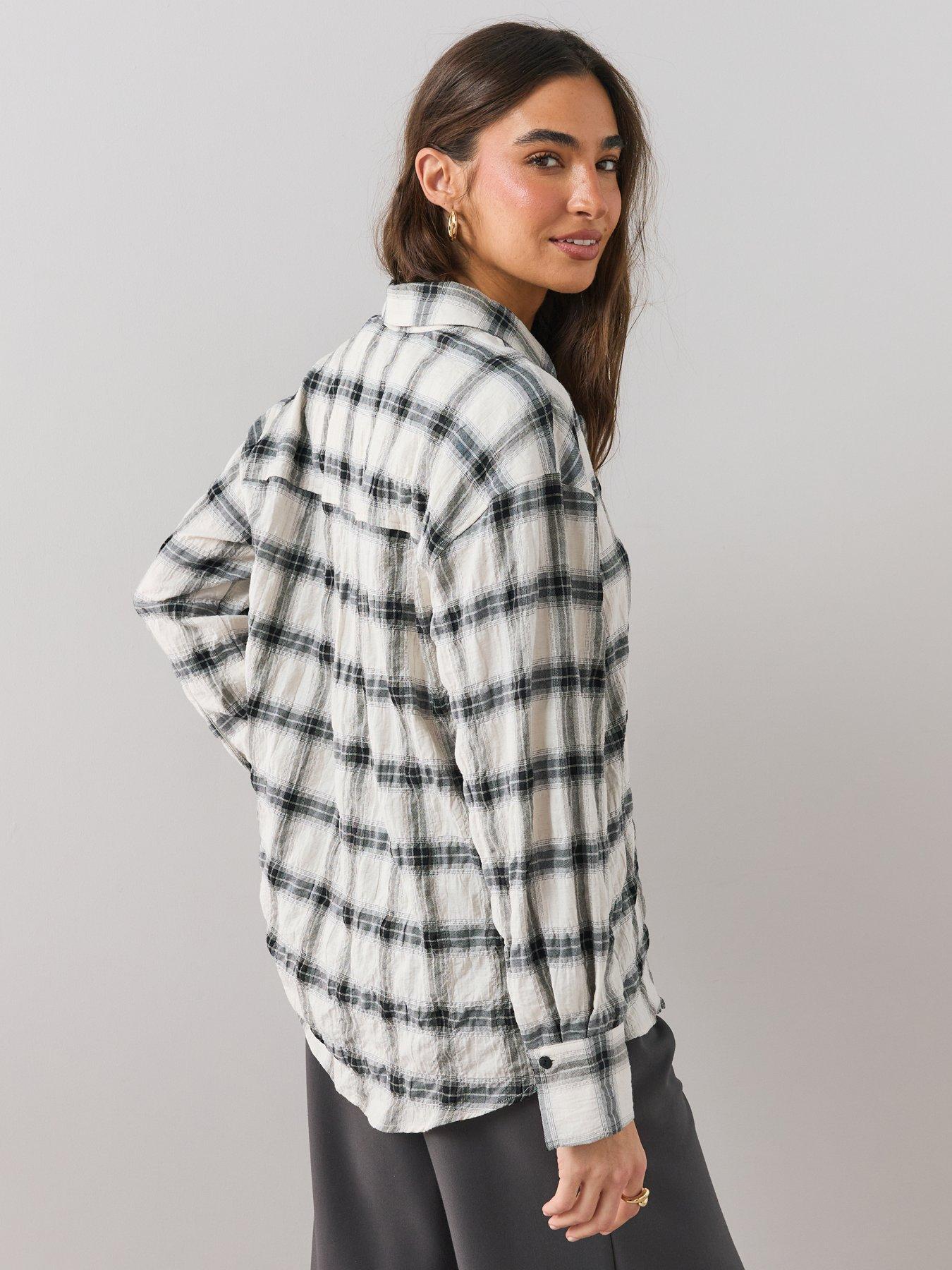 Image 2 of 6 of The Very Collection Oversized Check Shirt