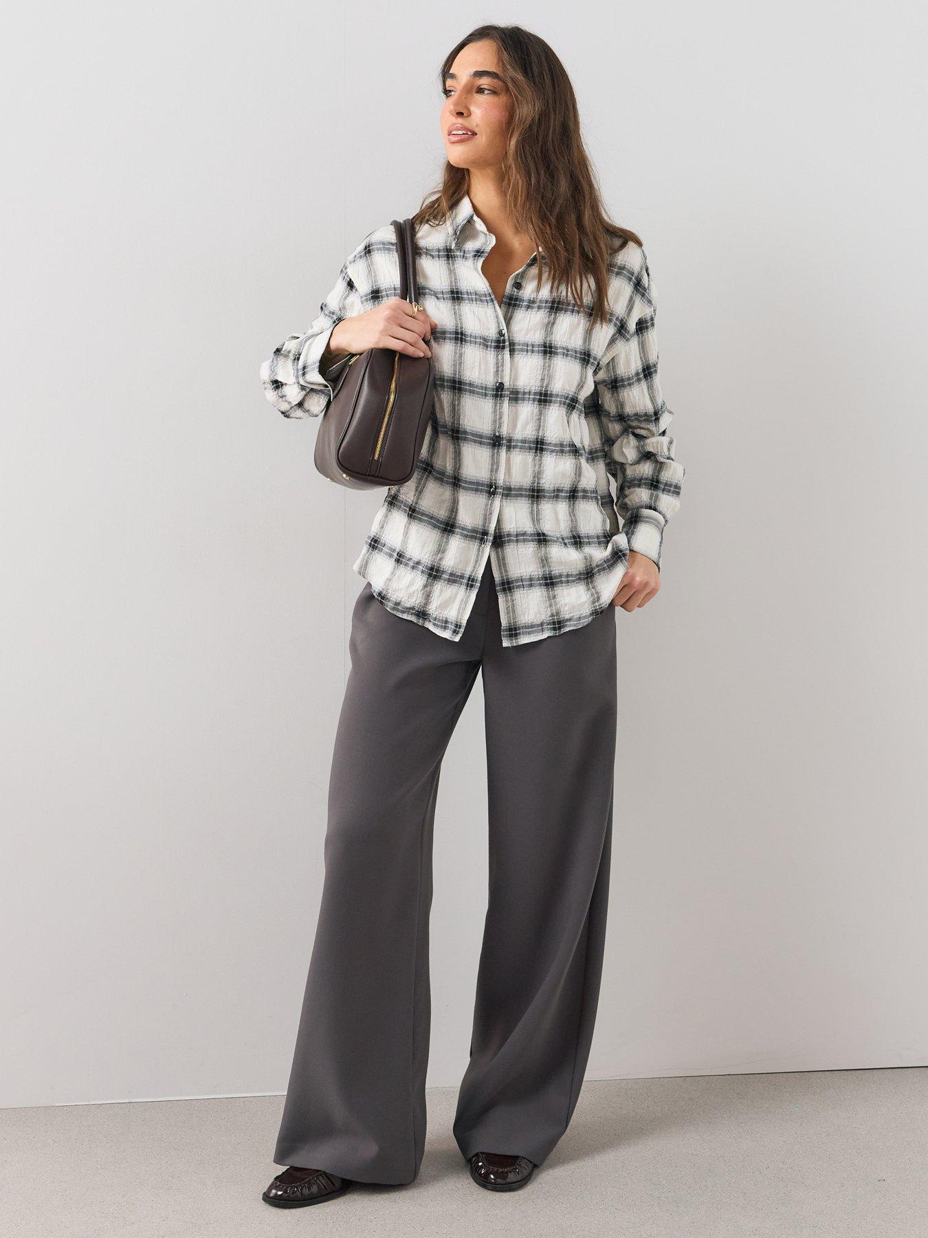 Image 3 of 6 of The Very Collection Oversized Check Shirt