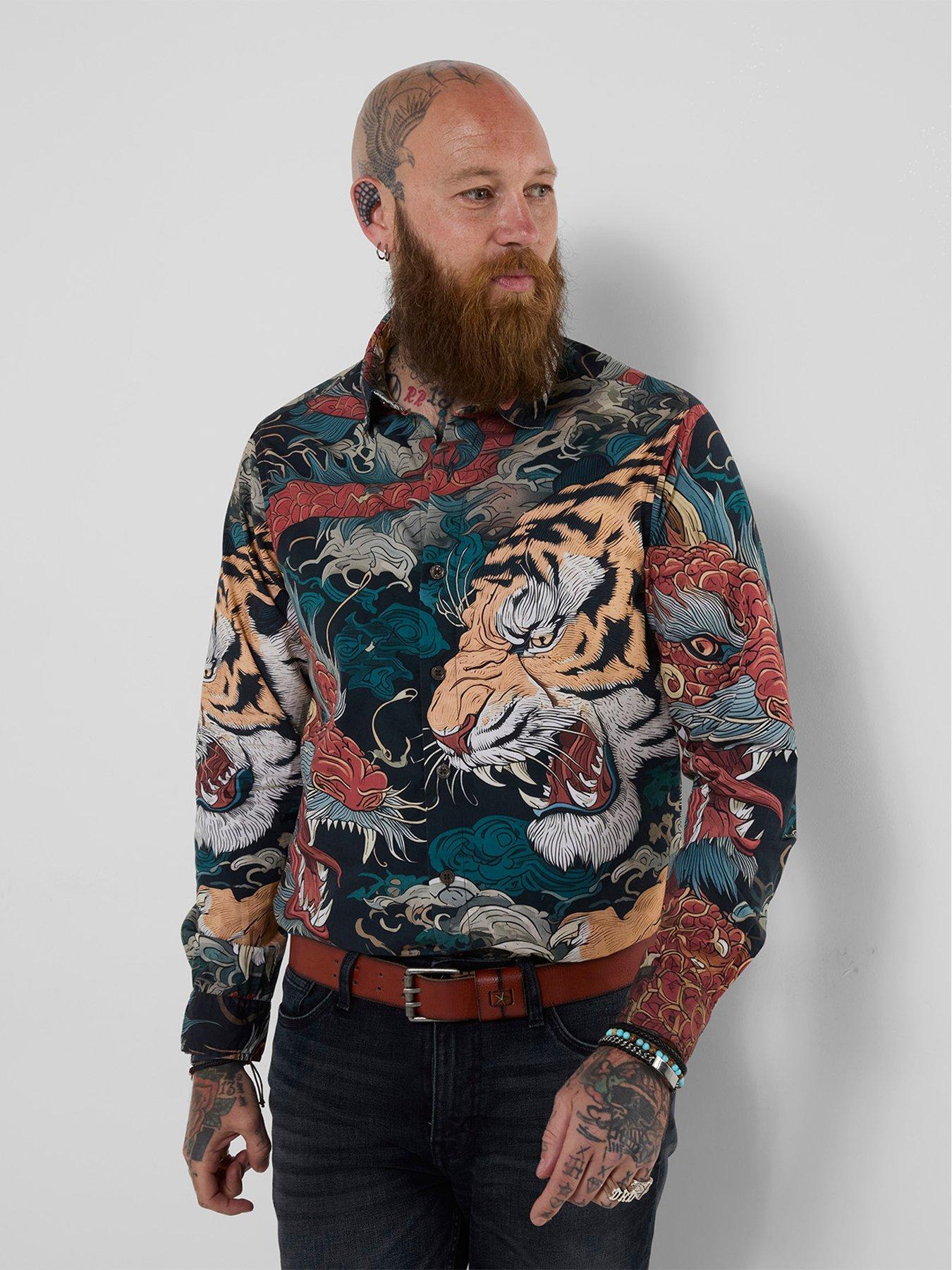 Joe Browns Dragon V Tiger Print Shirt