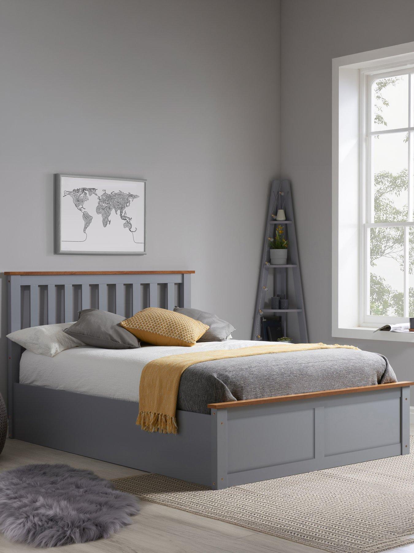 Birlea Phoenix Ottoman Wooden Bed Double - Dark Grey