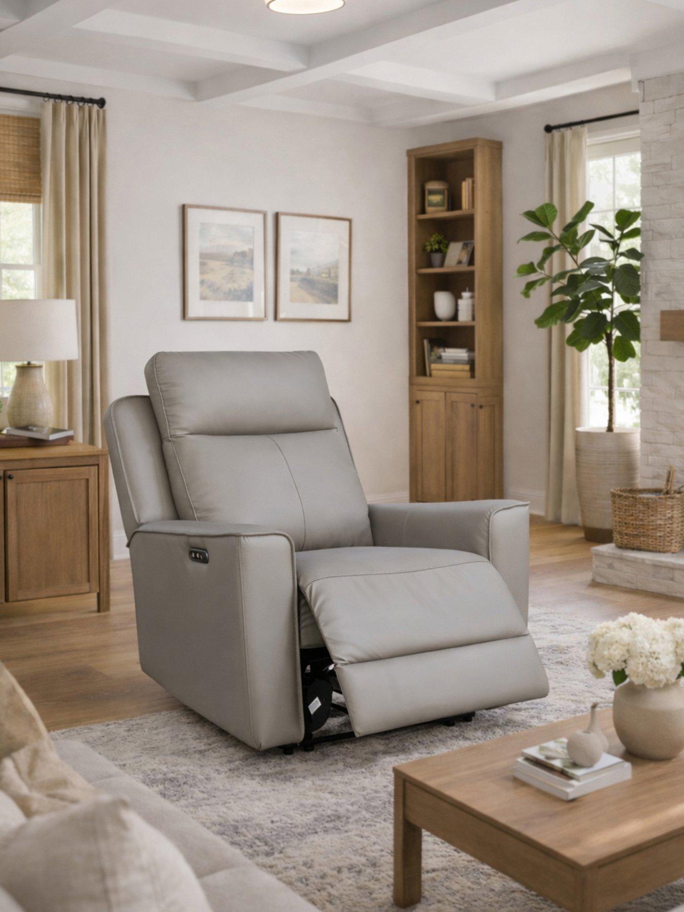 Image 4 of 7 of Aspire Elmhurst Leather Power Recliner - Armchair