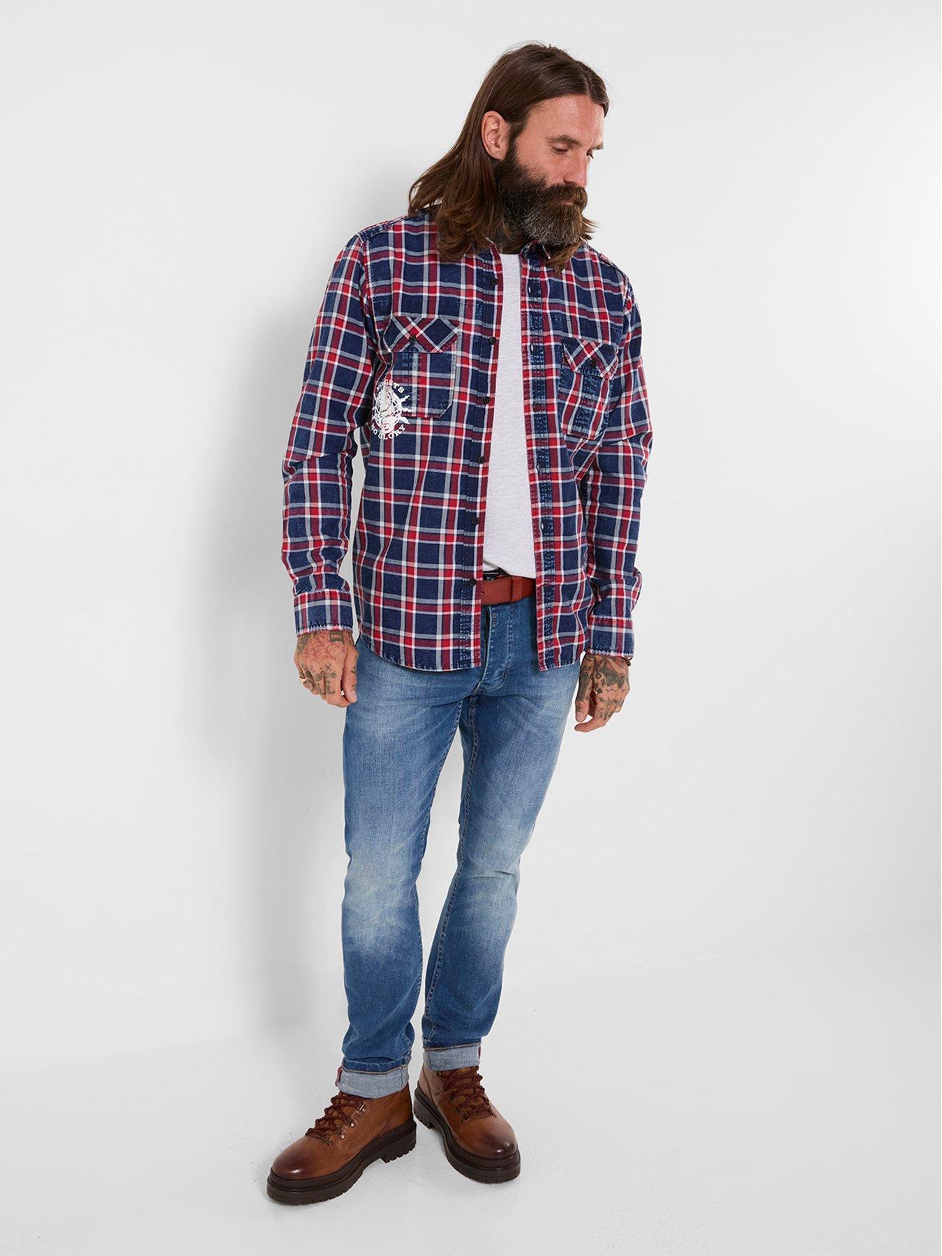 Image 3 of 7 of Joe Browns Brilliant Back Print Check Shirt