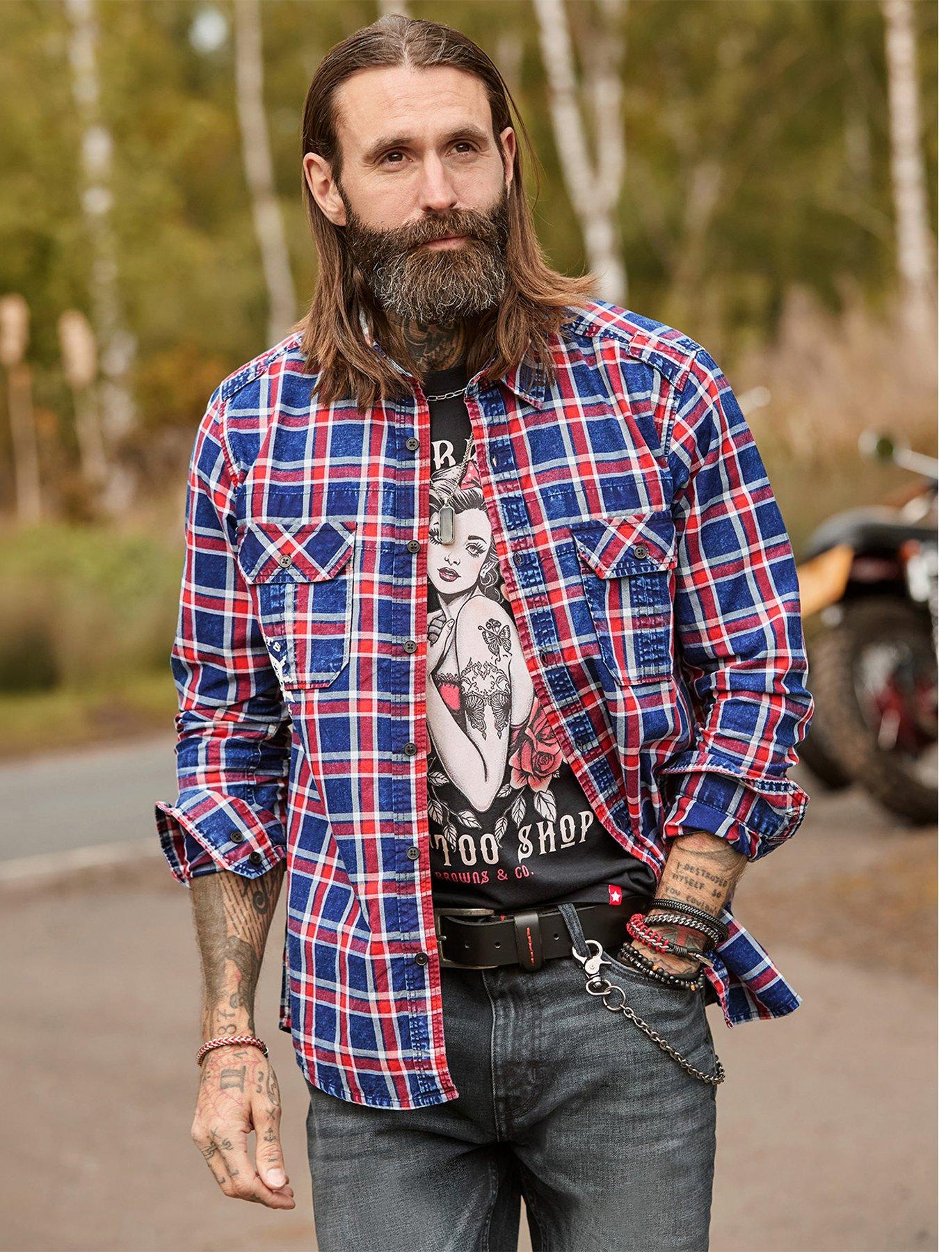 Image 5 of 7 of Joe Browns Brilliant Back Print Check Shirt