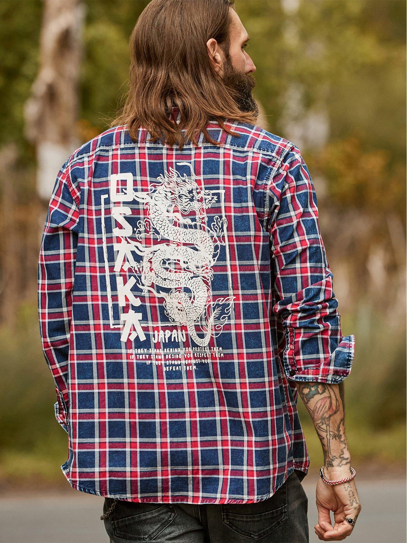 Image 6 of 7 of Joe Browns Brilliant Back Print Check Shirt