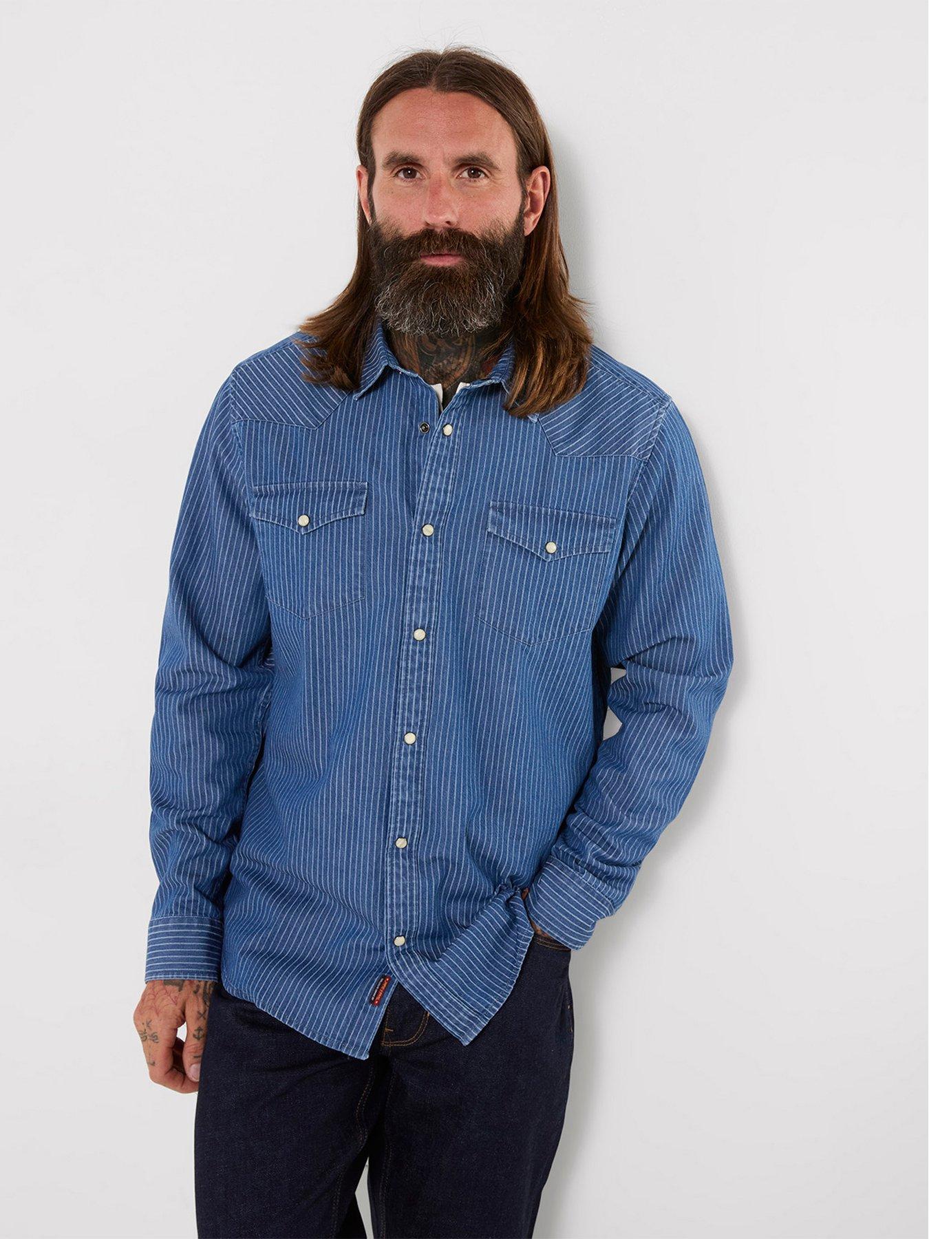 Image 1 of 6 of Joe Browns Yardline Stripe Denim Shirt