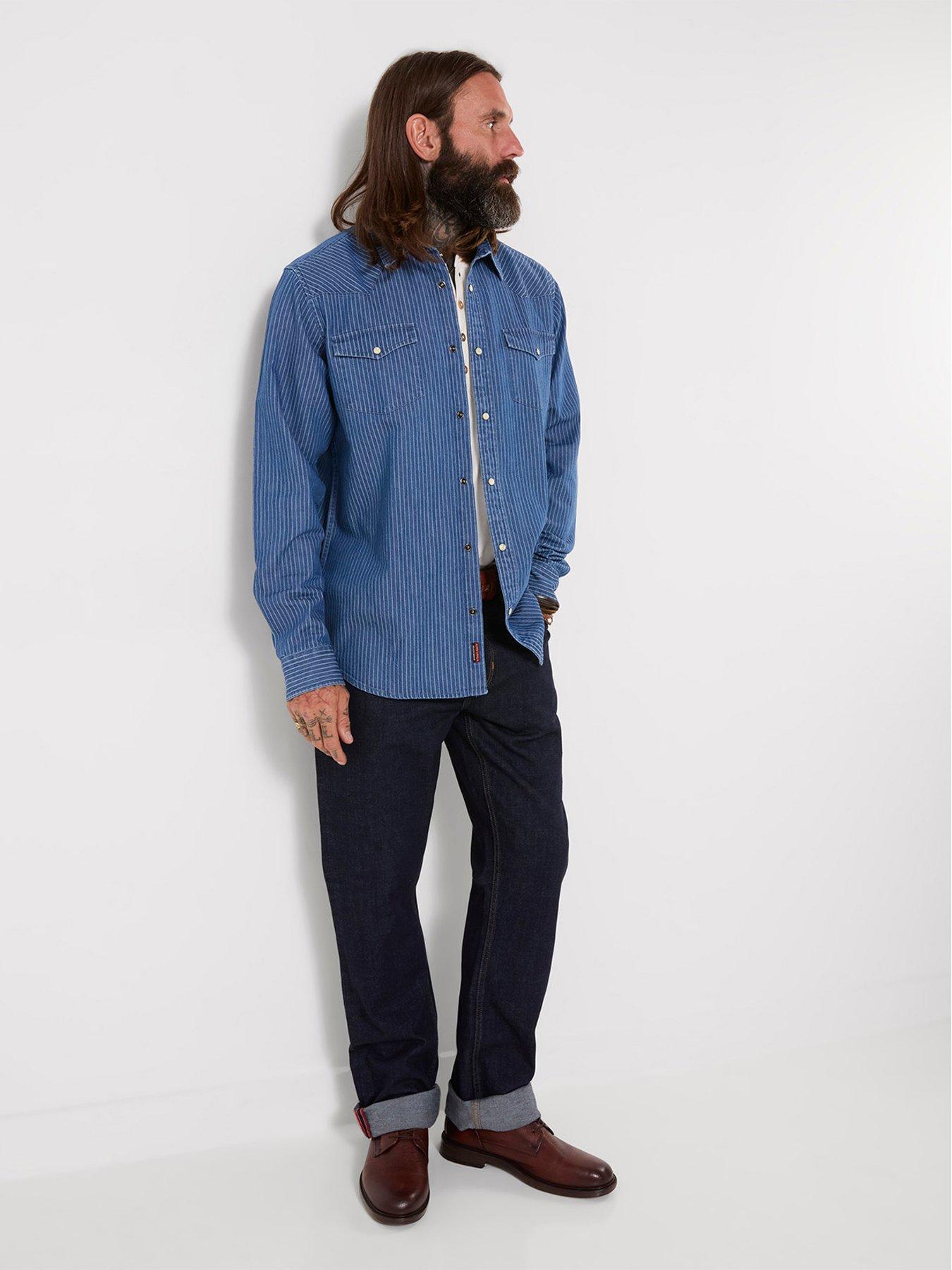 Image 3 of 6 of Joe Browns Yardline Stripe Denim Shirt