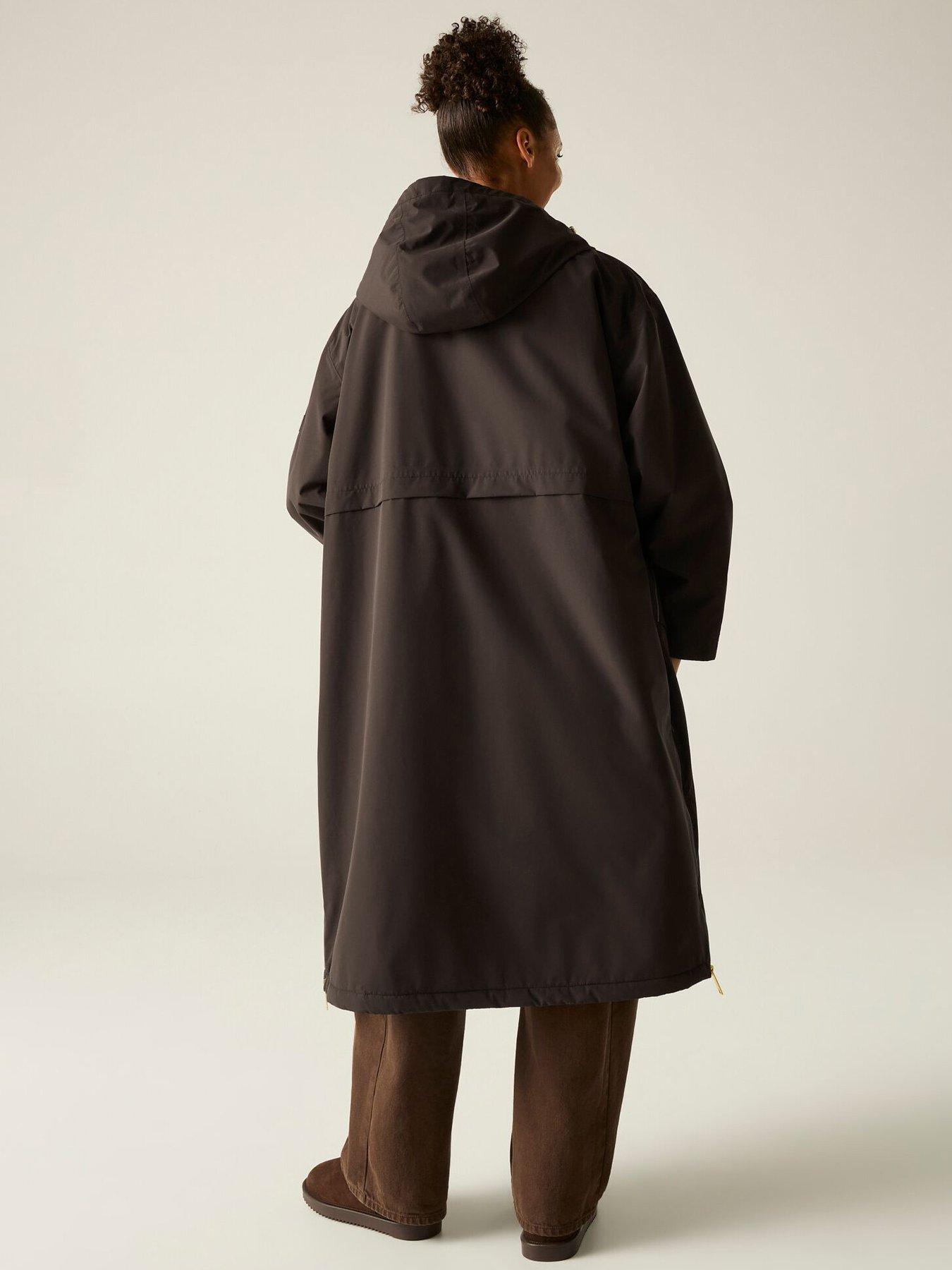 Image 3 of 7 of Regatta Womens Luxe Heritage Waterproof Hooded Borg Lined Robe - Dark Chocolate
