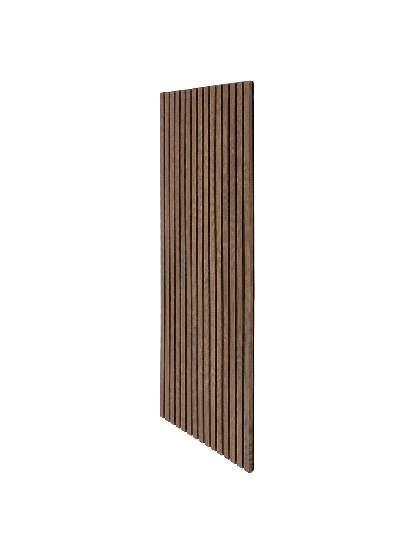 Image 3 of 7 of Living and Home Acoustic MDF Wall Panel Walnut Wood Grain Effect 60cm W x 120cm H