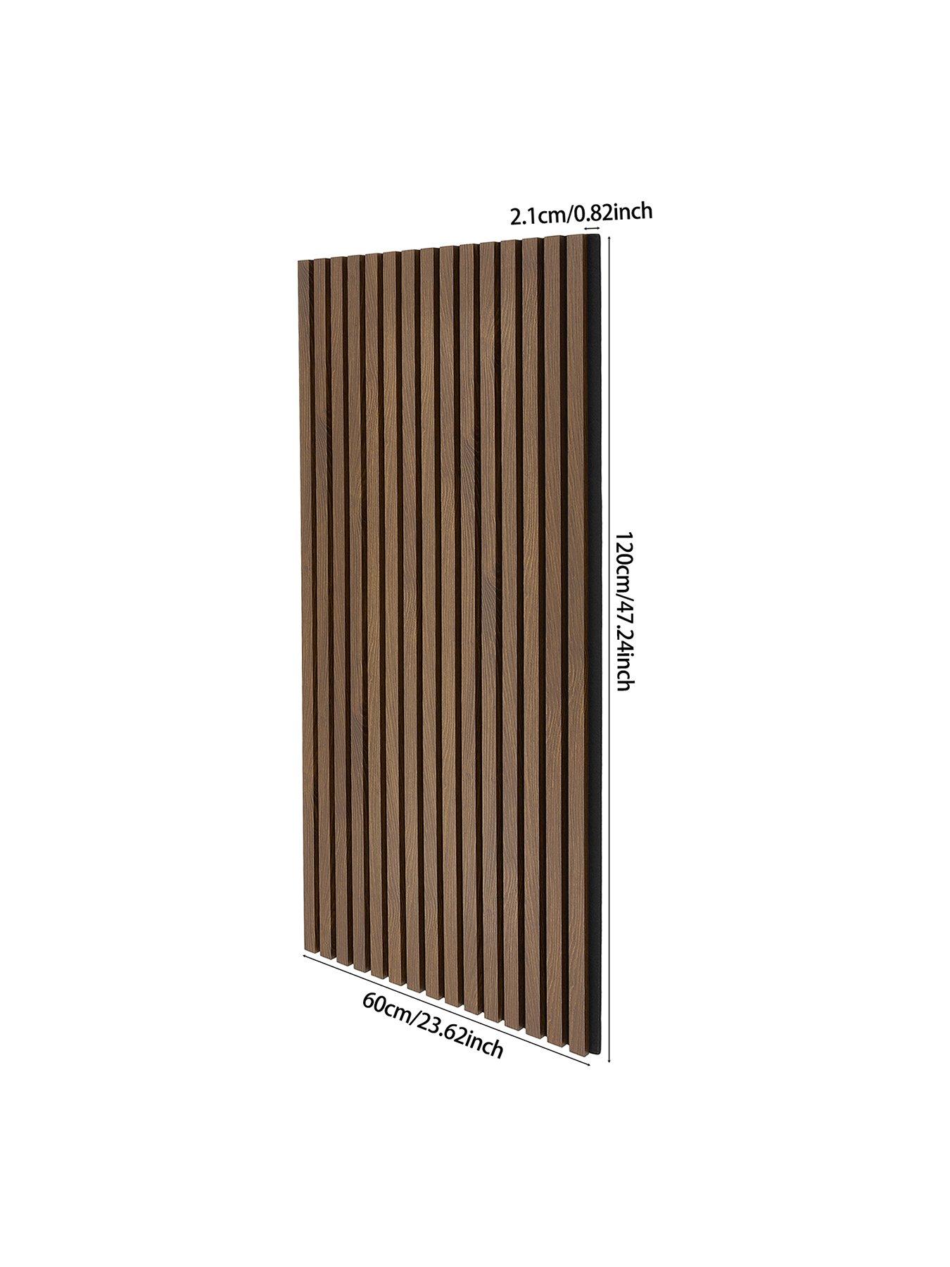 Image 7 of 7 of Living and Home Acoustic MDF Wall Panel Walnut Wood Grain Effect 60cm W x 120cm H