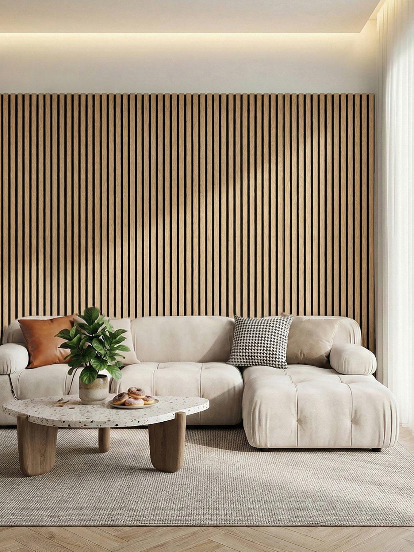 Image 1 of 7 of Living and Home Acoustic MDF Wall Panel Wenge Effect 60cm W x 120cm H