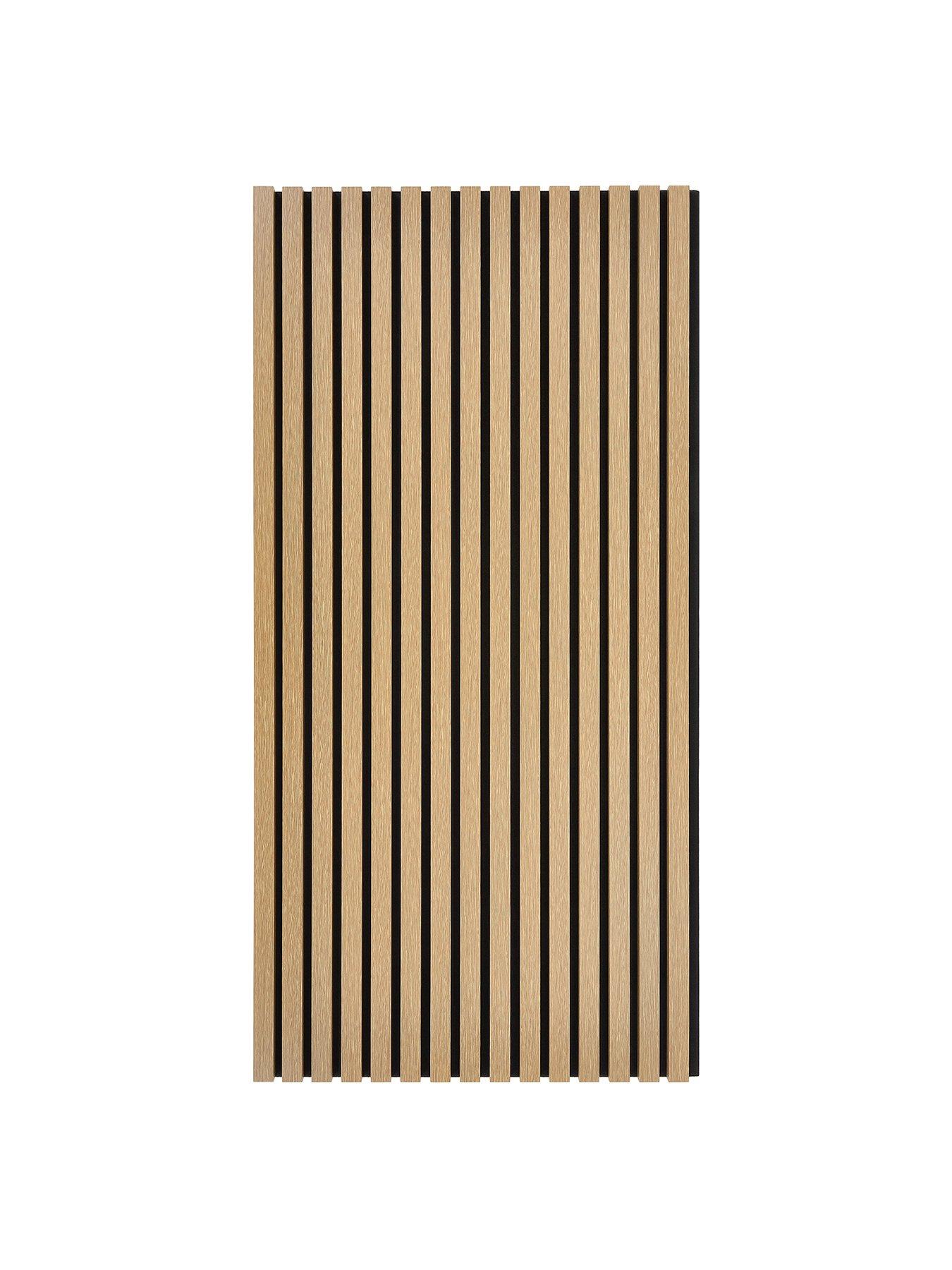 Image 2 of 7 of Living and Home Acoustic MDF Wall Panel Wenge Effect 60cm W x 120cm H
