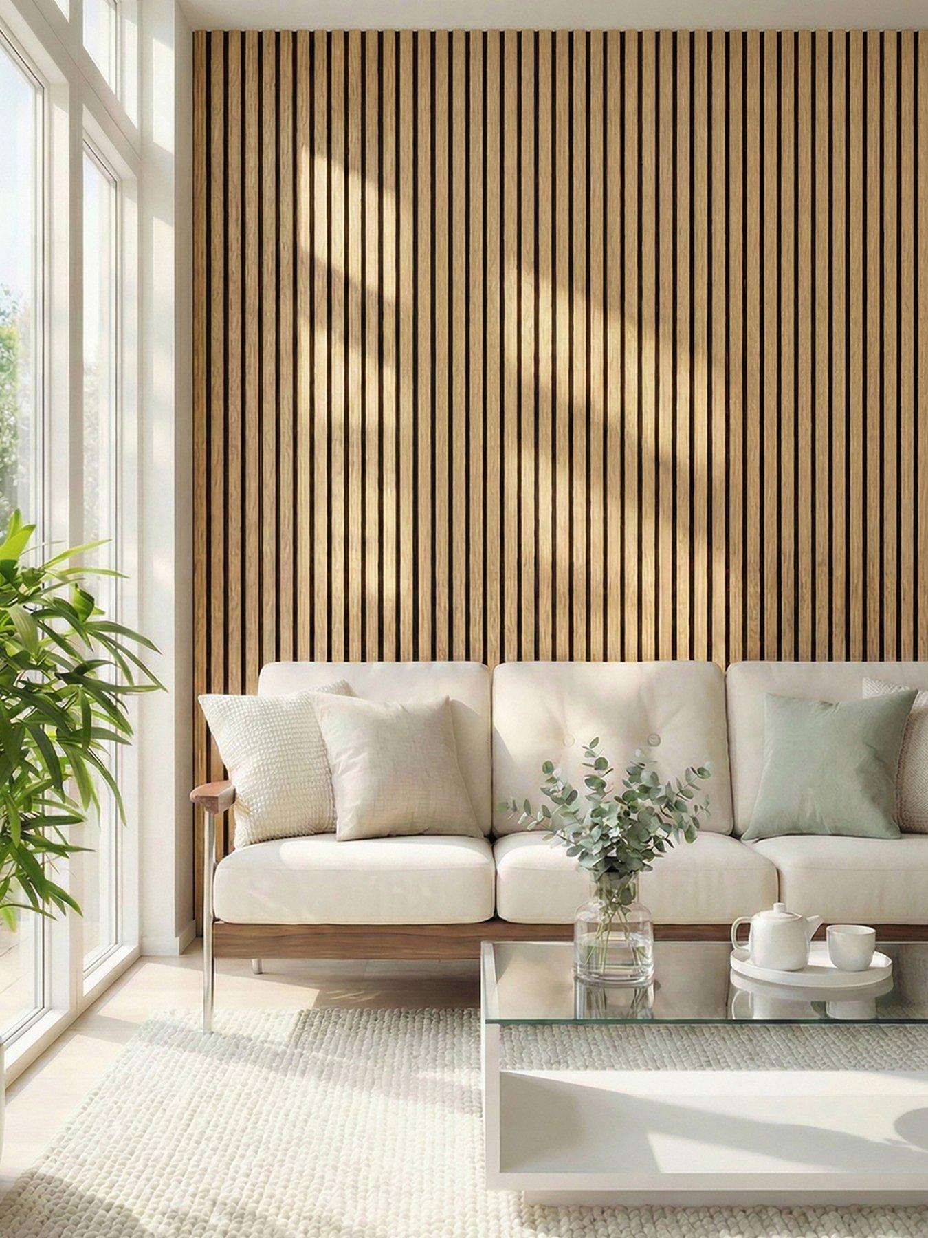 Image 4 of 7 of Living and Home Acoustic MDF Wall Panel Wenge Effect 60cm W x 120cm H