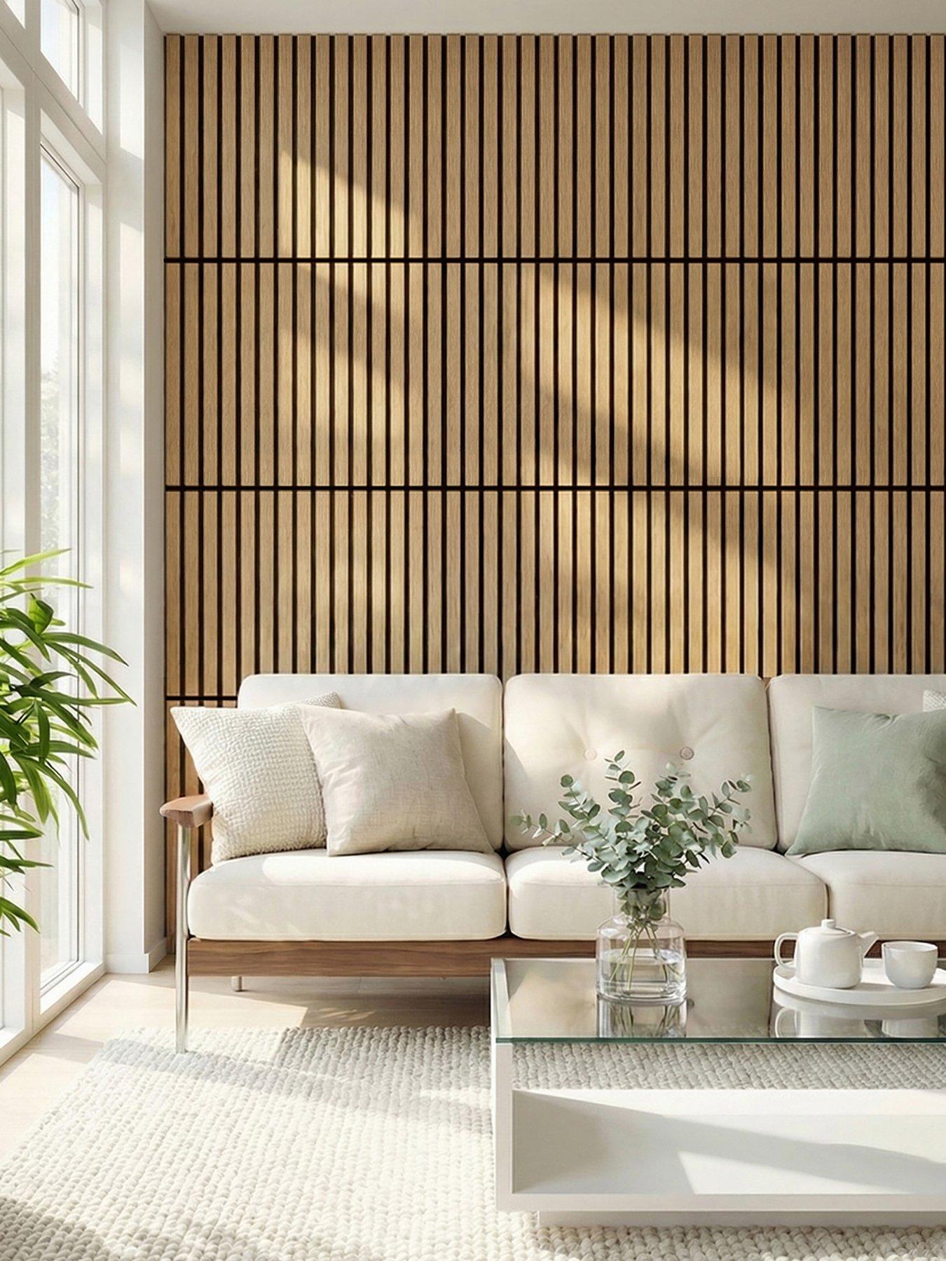 Image 4 of 7 of Living and Home 4-Pack MDF Wall Panels Wenge Effect 60cm W x 60cm H
