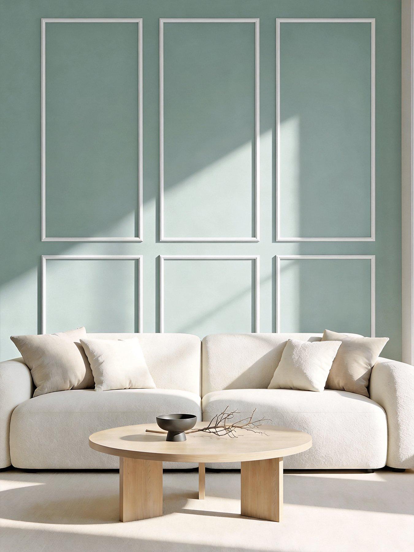 Image 1 of 7 of Living and Home Set of 3 Waterproof Self-Adhesive Pre-Cut Wall Moulding Frame Kit