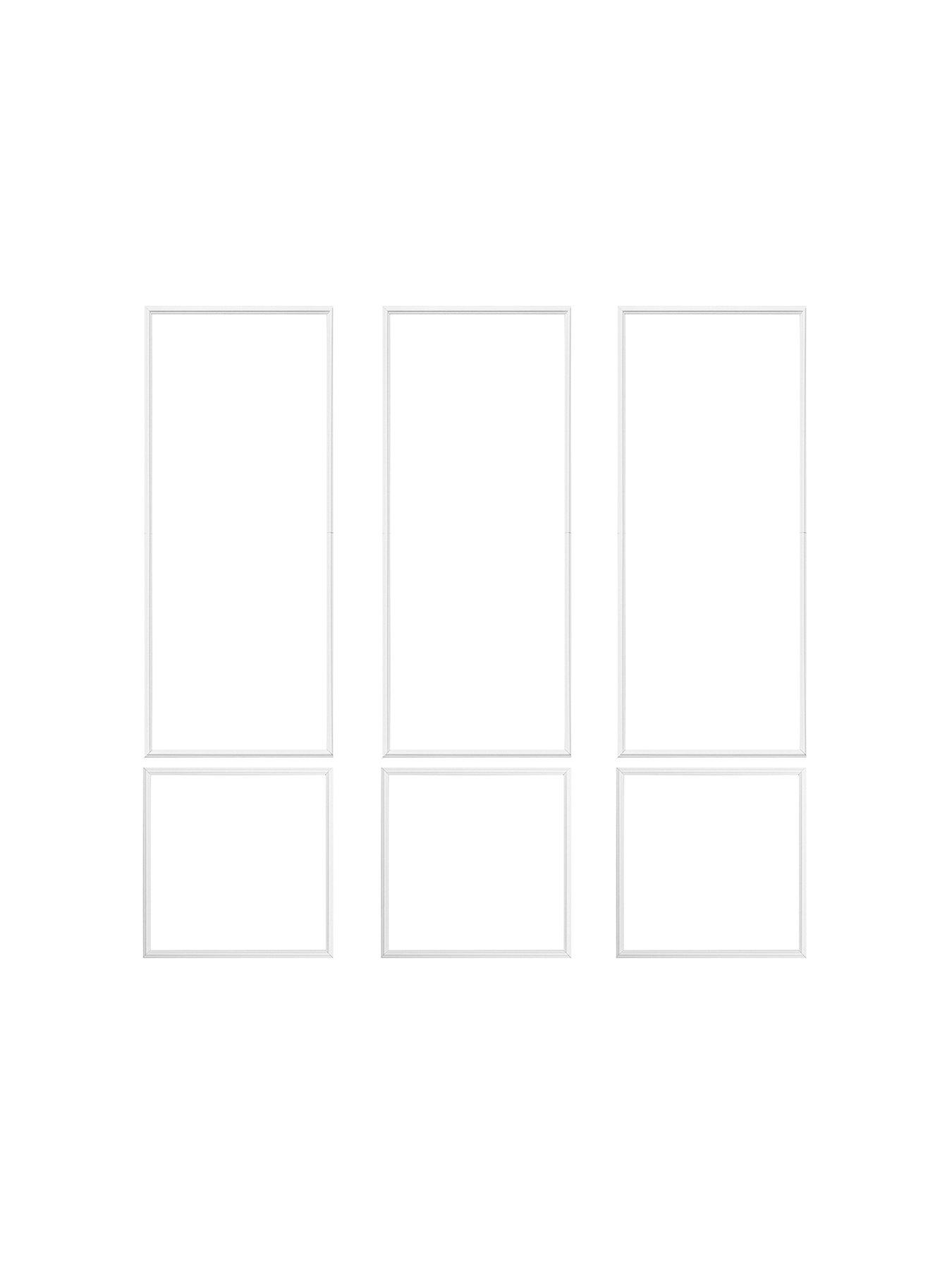 Image 2 of 7 of Living and Home Set of 3 Waterproof Self-Adhesive Pre-Cut Wall Moulding Frame Kit