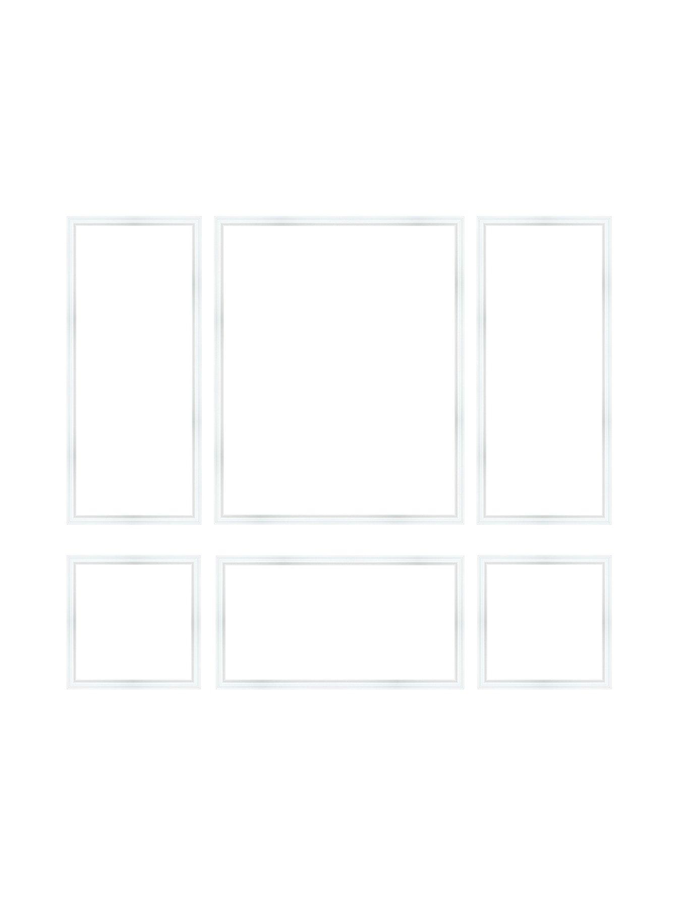Image 2 of 7 of Living and Home Set of 3 Waterproof Self-Adhesive Pre-Cut Wall Moulding Frame Kit