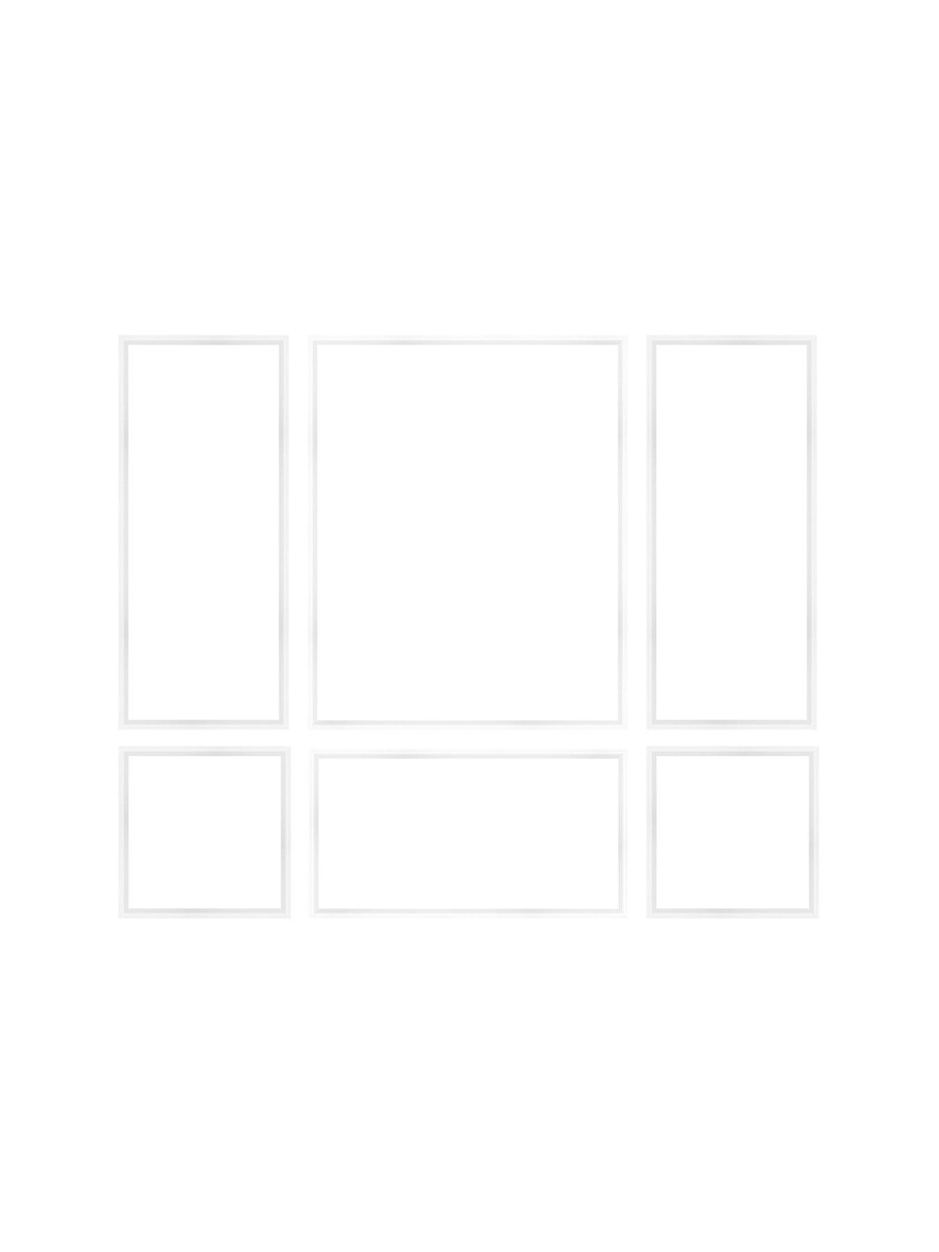 Image 2 of 7 of Living and Home Set of 3 Waterproof Self-Adhesive Pre-Cut Wall Moulding Frame Kit 4 Sizes