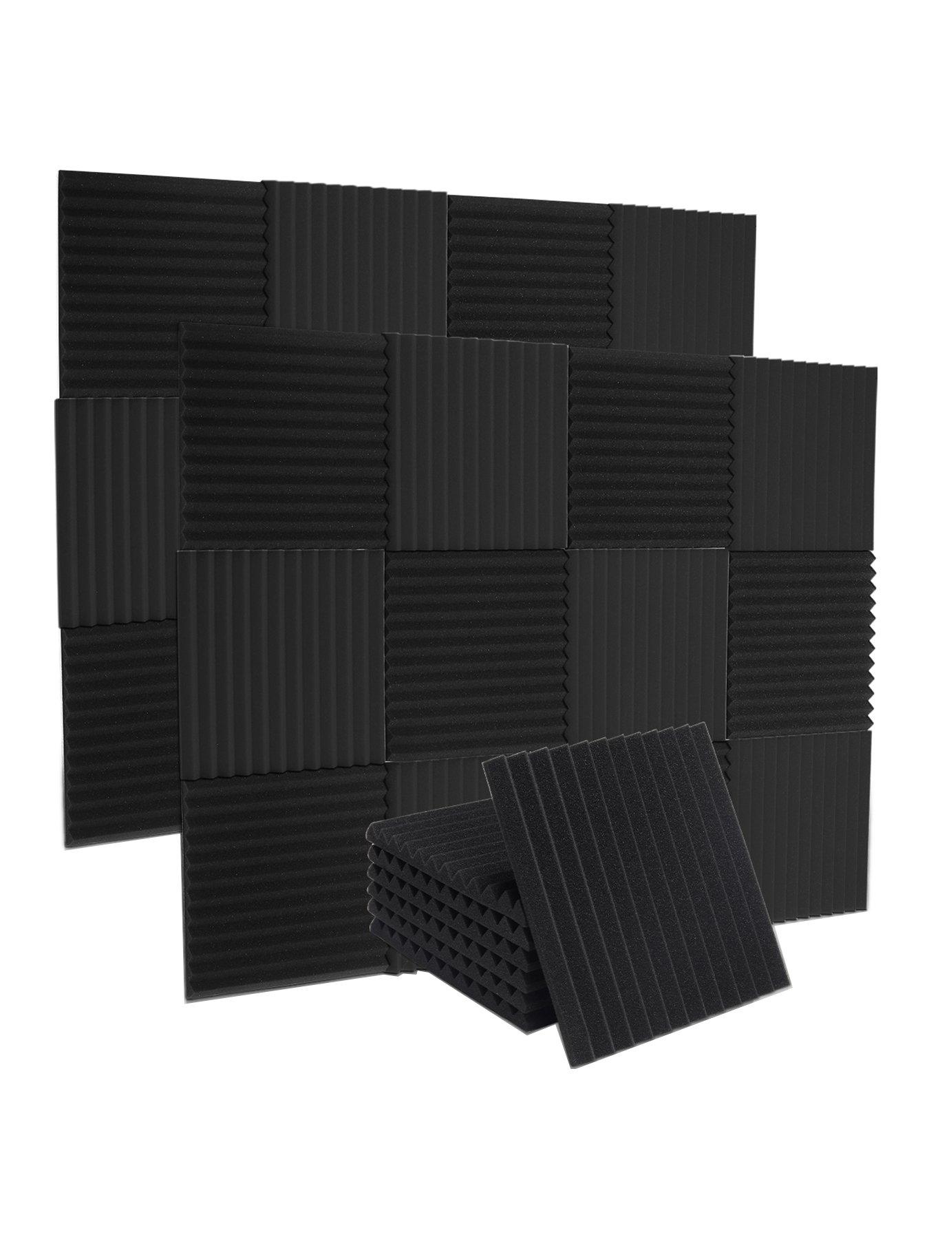 Image 3 of 7 of Living and Home 12Pcs High-Density Flame-Retardant Acoustic Foam Panels