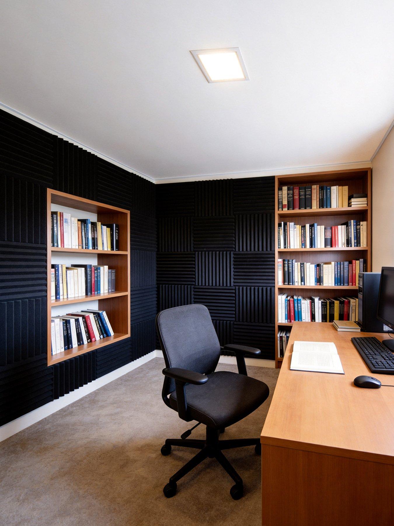 Image 4 of 7 of Living and Home 12Pcs High-Density Flame-Retardant Acoustic Foam Panels