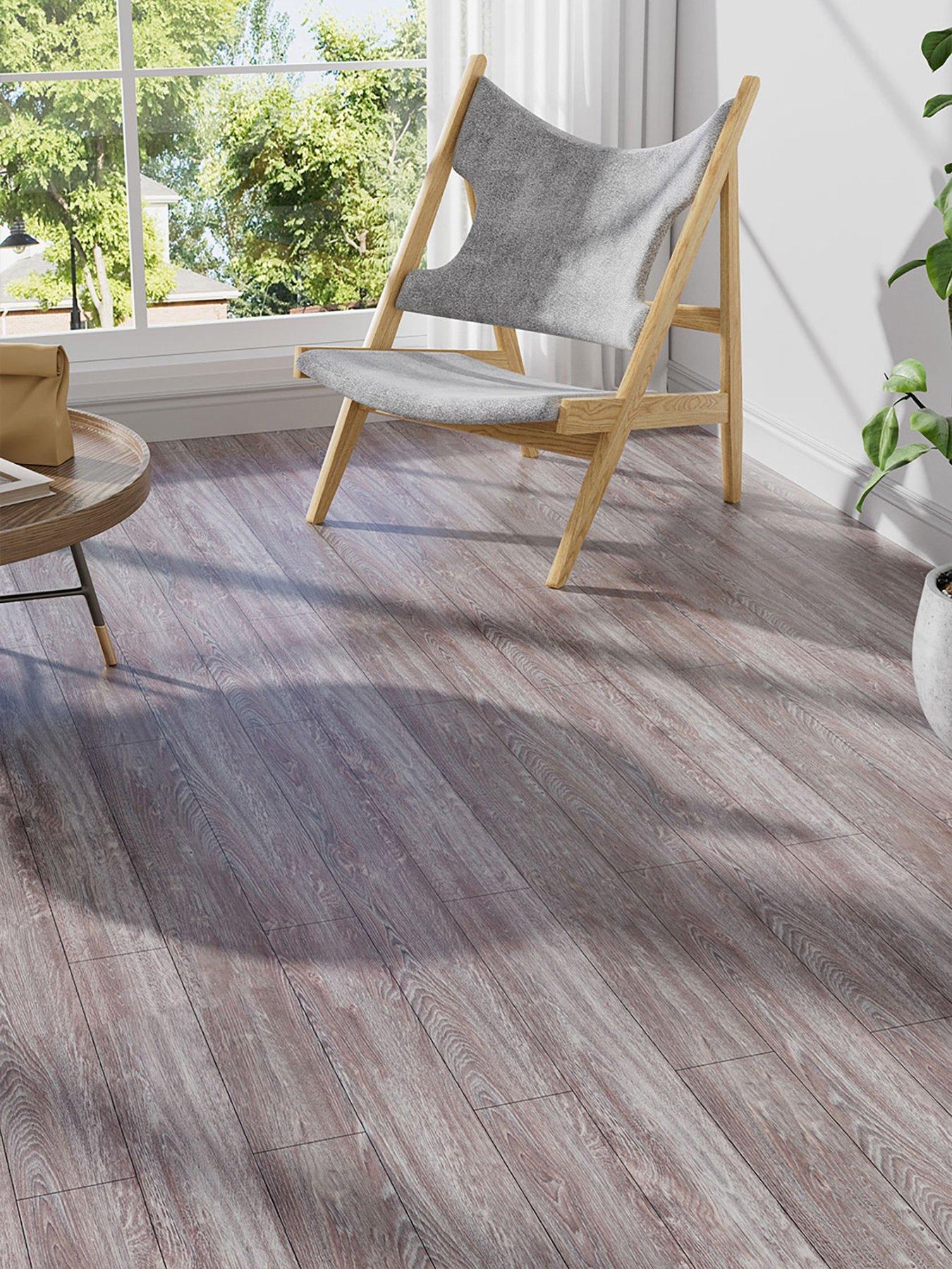 Image 4 of 7 of Living and Home 36Pcs Rustic Mist Oak Wood Grain Waterproof Self Adhesive PVC Flooring
