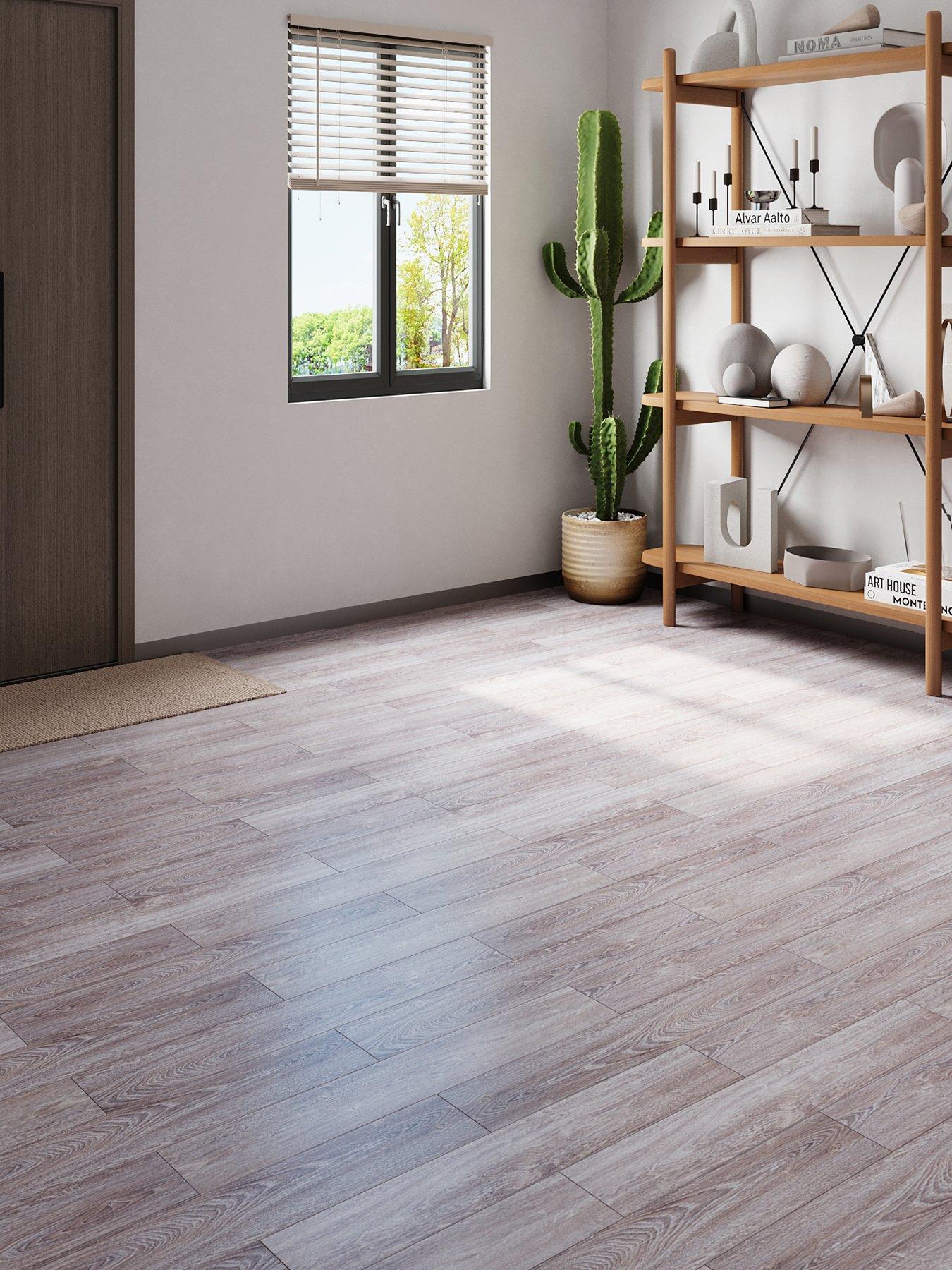Image 5 of 7 of Living and Home 36Pcs Rustic Mist Oak Wood Grain Waterproof Self Adhesive PVC Flooring