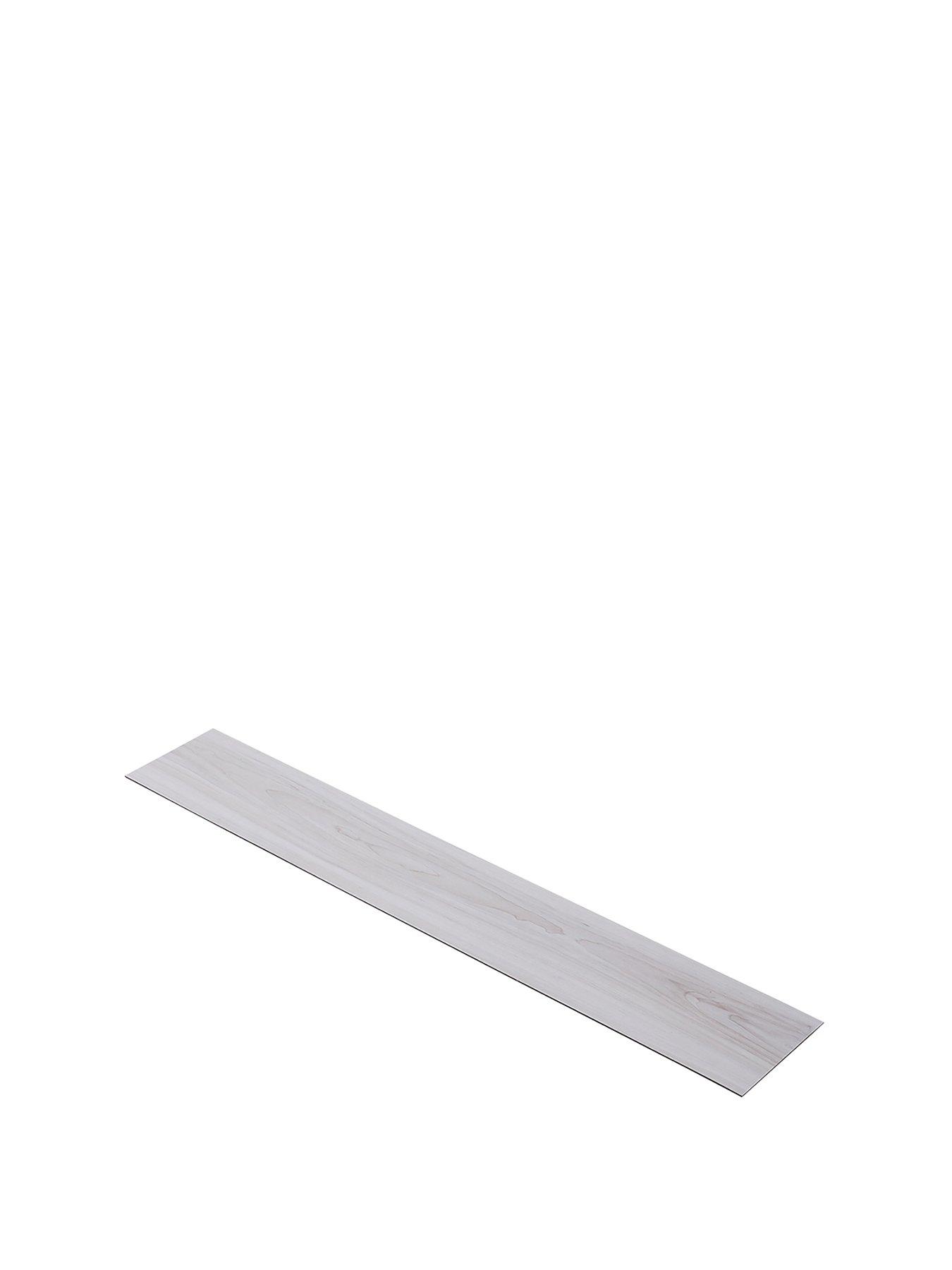 Image 2 of 7 of Living and Home 36Pcs White Oak Wood Grain Waterproof Self Adhesive PVC Flooring
