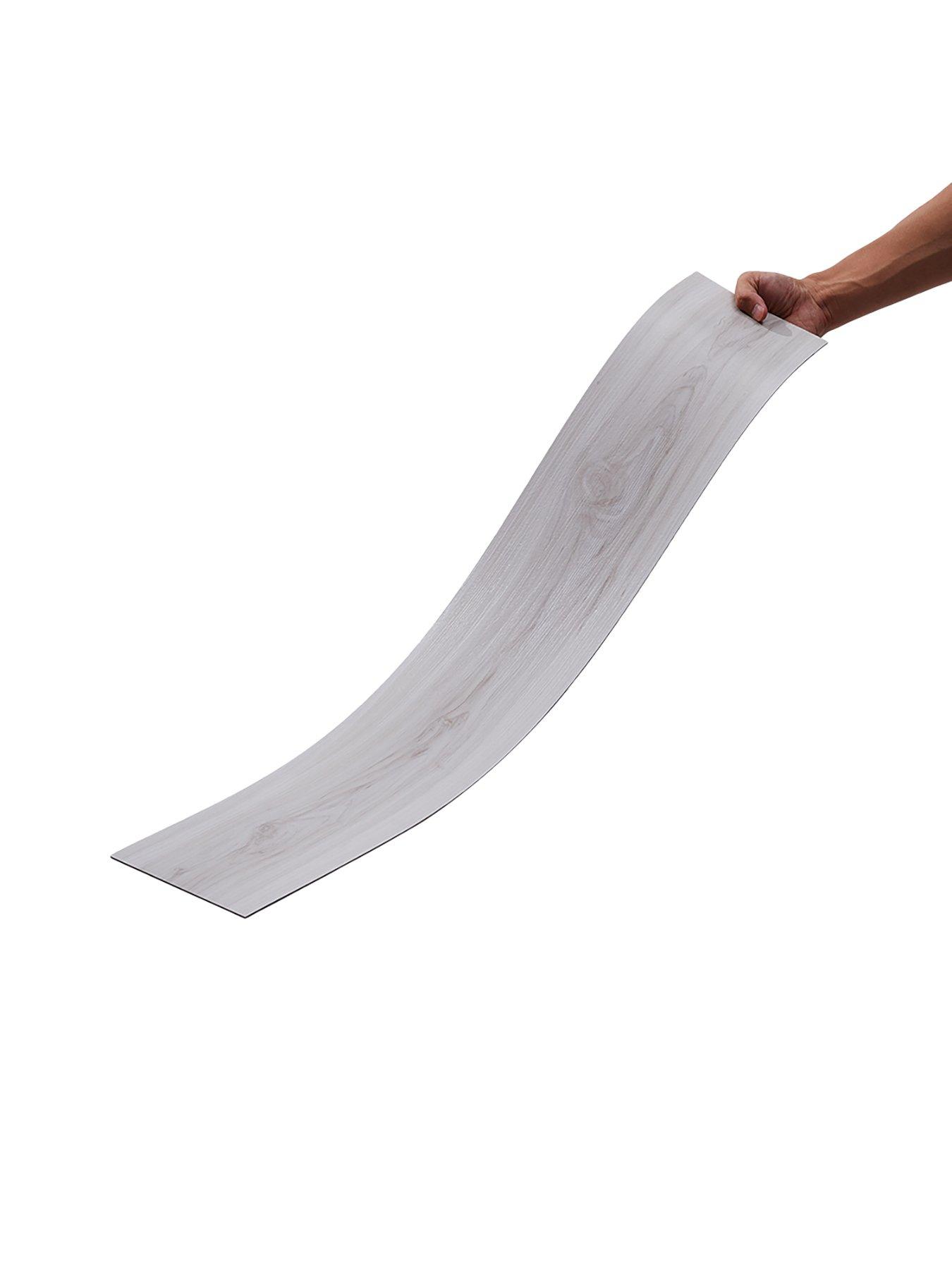 Image 3 of 7 of Living and Home 36Pcs White Oak Wood Grain Waterproof Self Adhesive PVC Flooring
