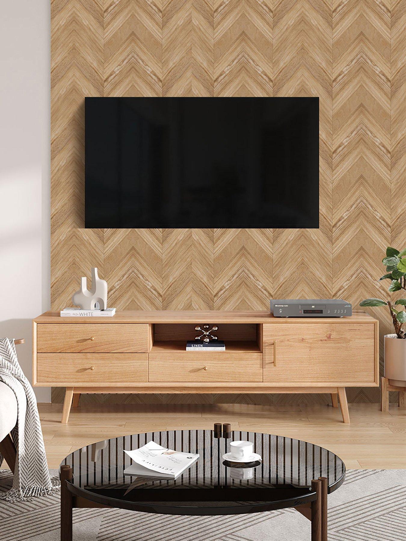 Image 1 of 6 of Living and Home Self-Adhesive PVC Flooring Wallpaper with Wood Effect Light Brown