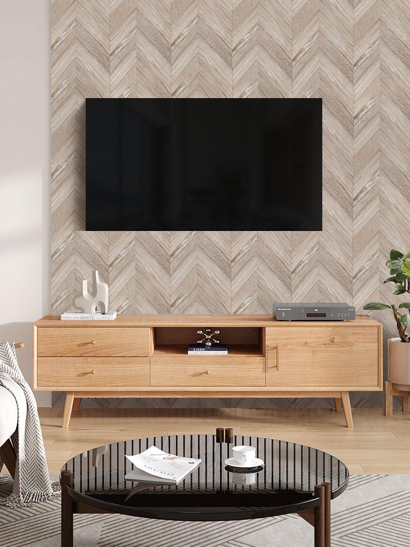 Image 1 of 6 of Living and Home Light Wood Effect Self-Adhesive Floor & Wall Covering