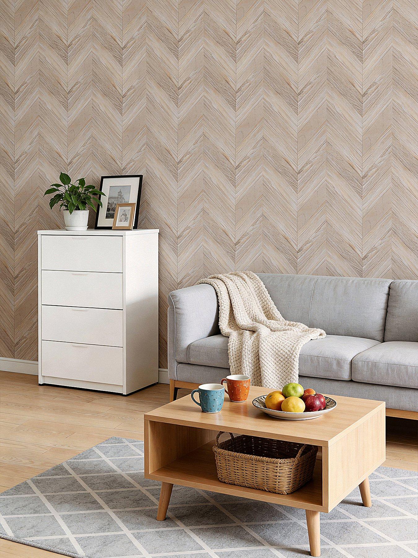 Image 5 of 6 of Living and Home Light Wood Effect Self-Adhesive Floor & Wall Covering