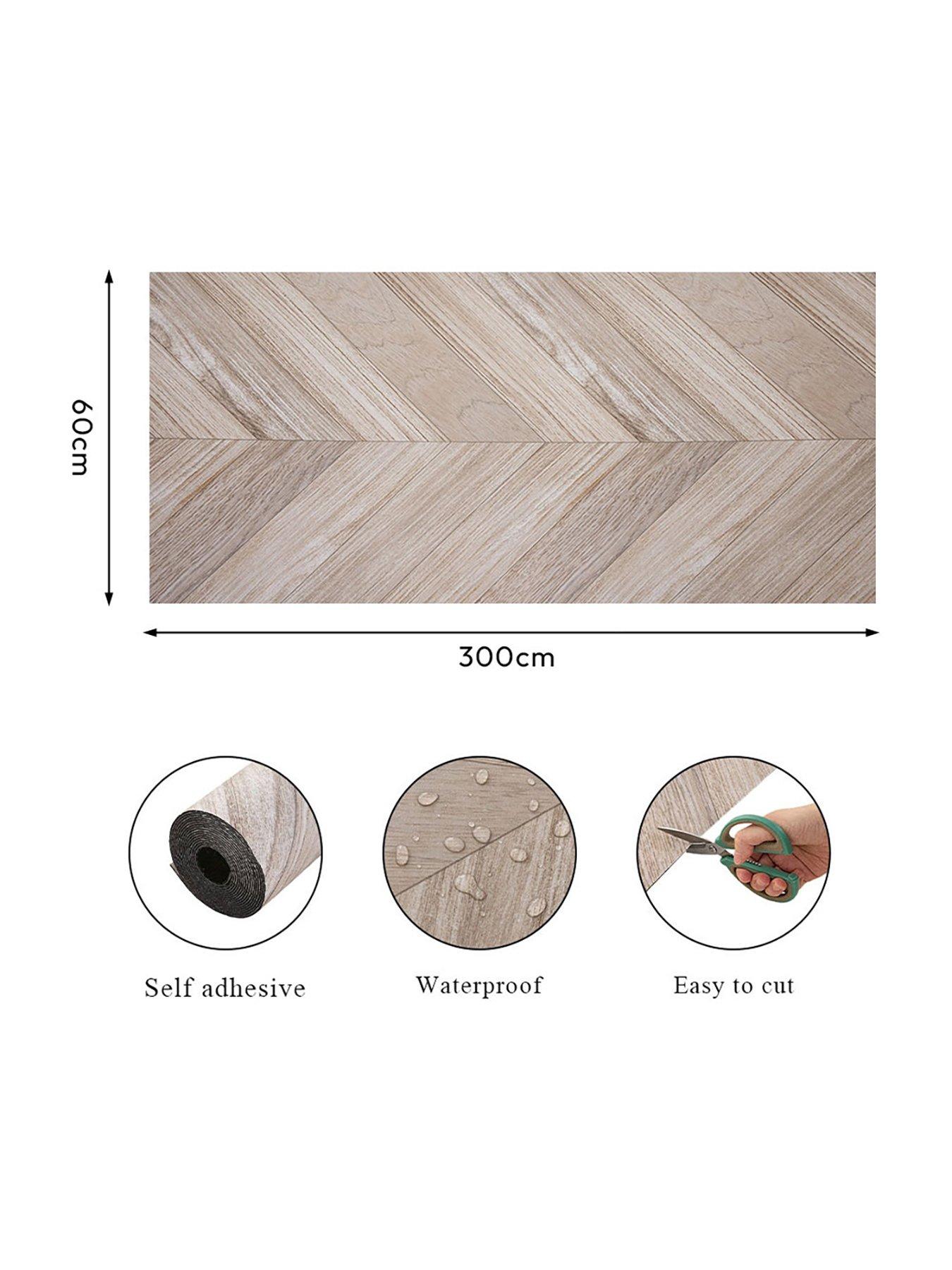 Image 6 of 6 of Living and Home Light Wood Effect Self-Adhesive Floor & Wall Covering