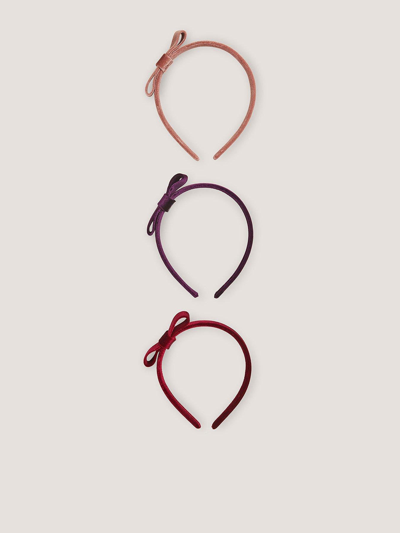 Image 1 of 2 of Monsoon Girls 3 Pack Velvet Headbands - Multi