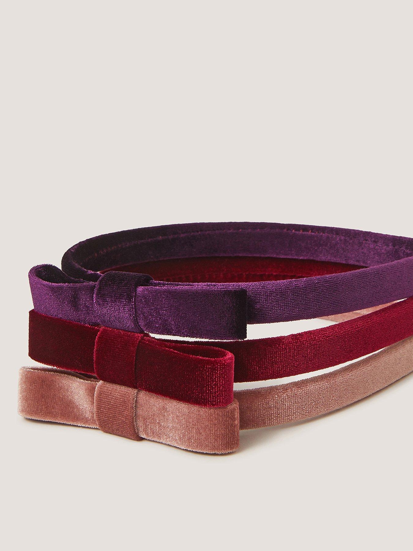 Image 2 of 2 of Monsoon Girls 3 Pack Velvet Headbands - Multi