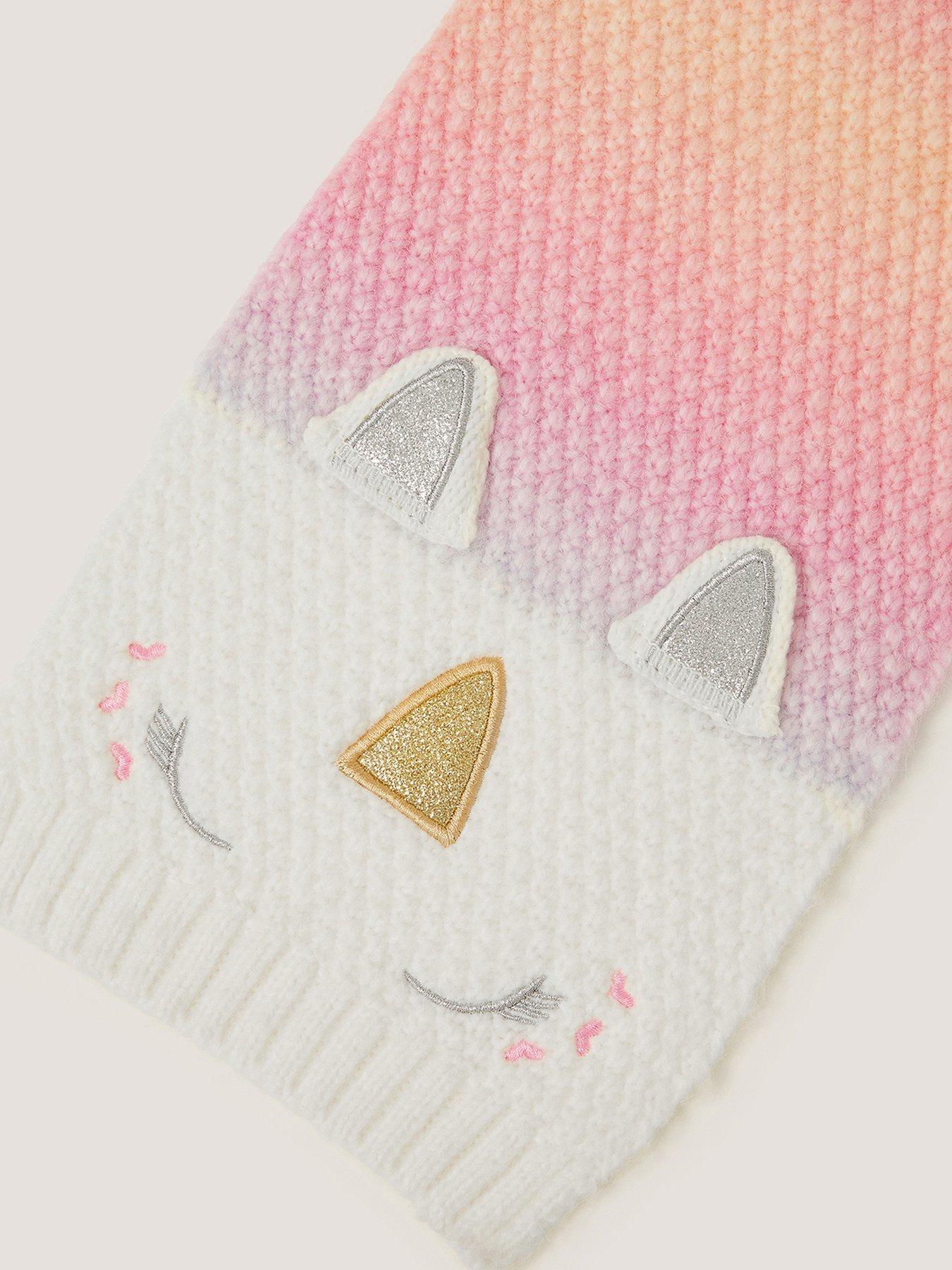 Image 2 of 2 of Monsoon Girls Ombre Unicorn Scarf - Multi