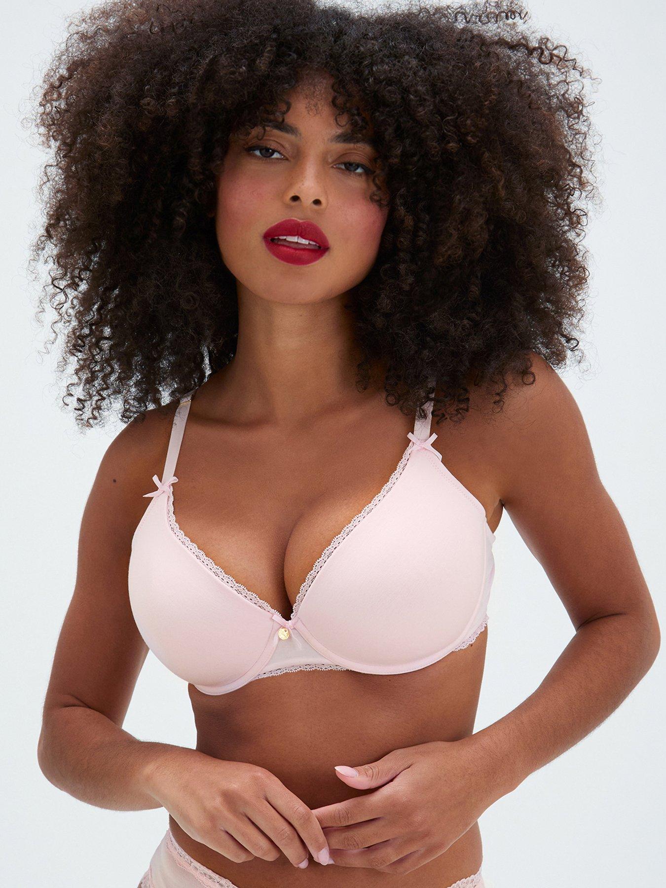 Boux Avenue Boux Avenue Lydia Cotton Plunge Bra - Blush Pink