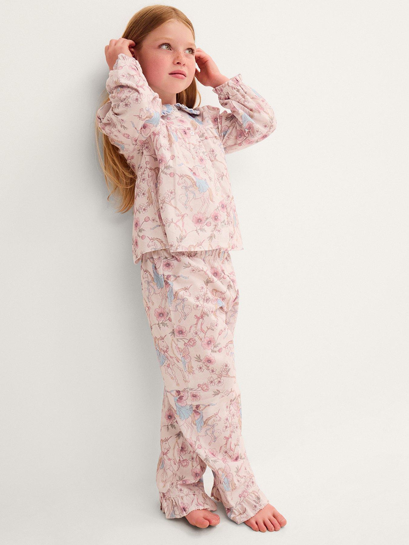 Monsoon Girls Woven Princess Pyjamas - Pink